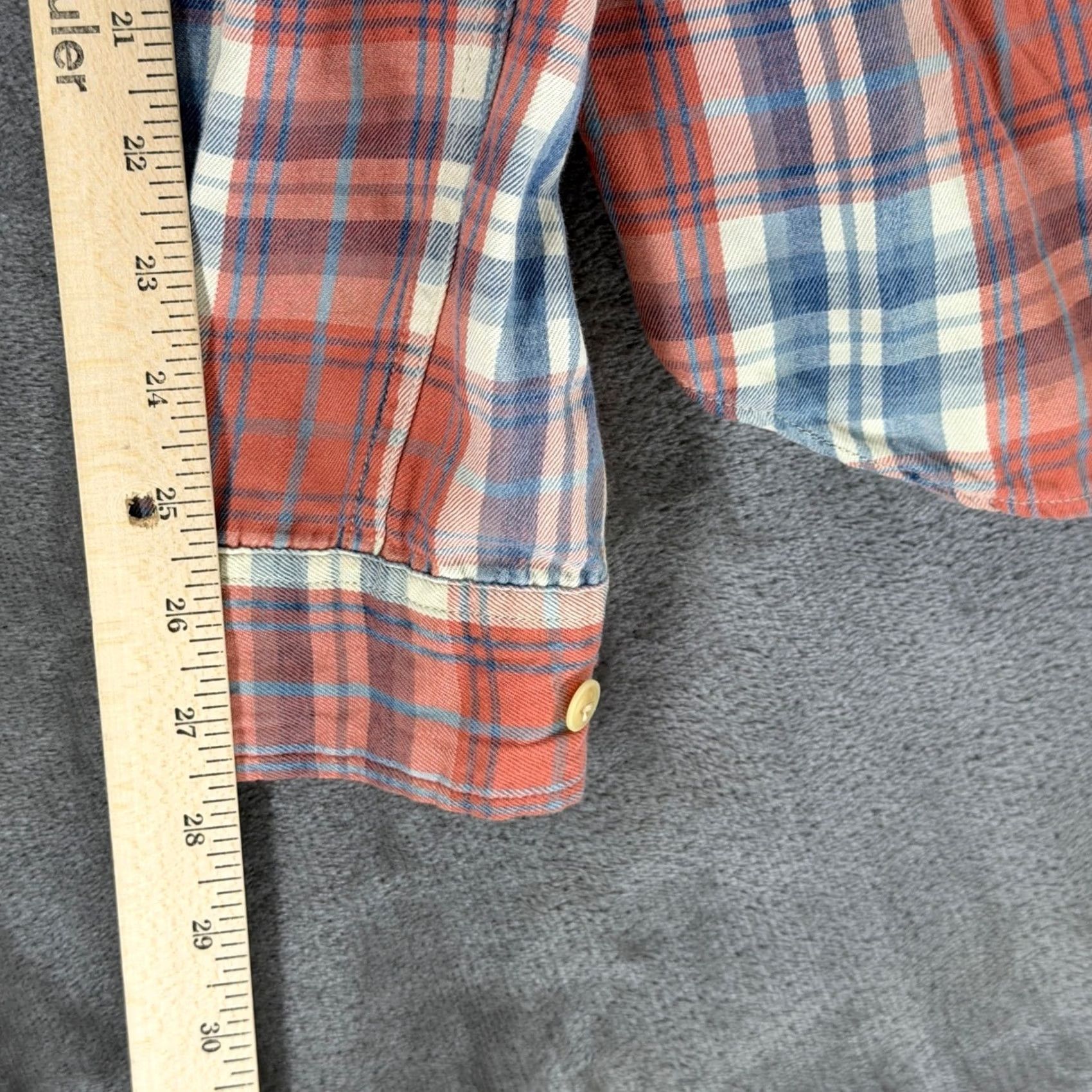 Vintage Denim & Supply Ralph Lauren Mens XL Plaid Button-Down Shirt Red Blue Cotton Size US XL / EU 56 / 4 - 7 Thumbnail