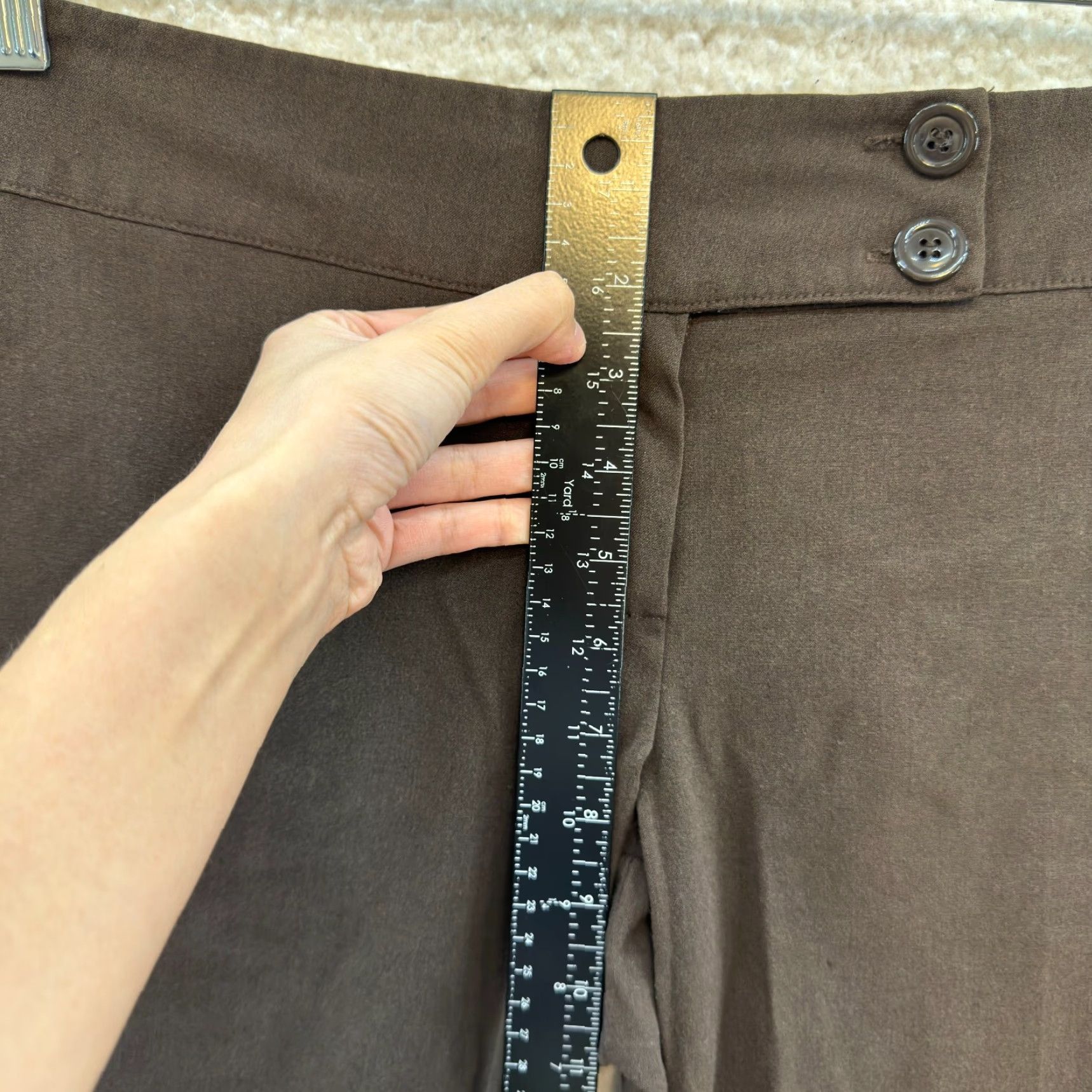 Vintage VINTAGE Capri Trouser Pant 12 Brown Office Grunge Bermuda 90s Y2K Spring Street Womens Size 34" / US 12 / IT 48 - 5 Thumbnail
