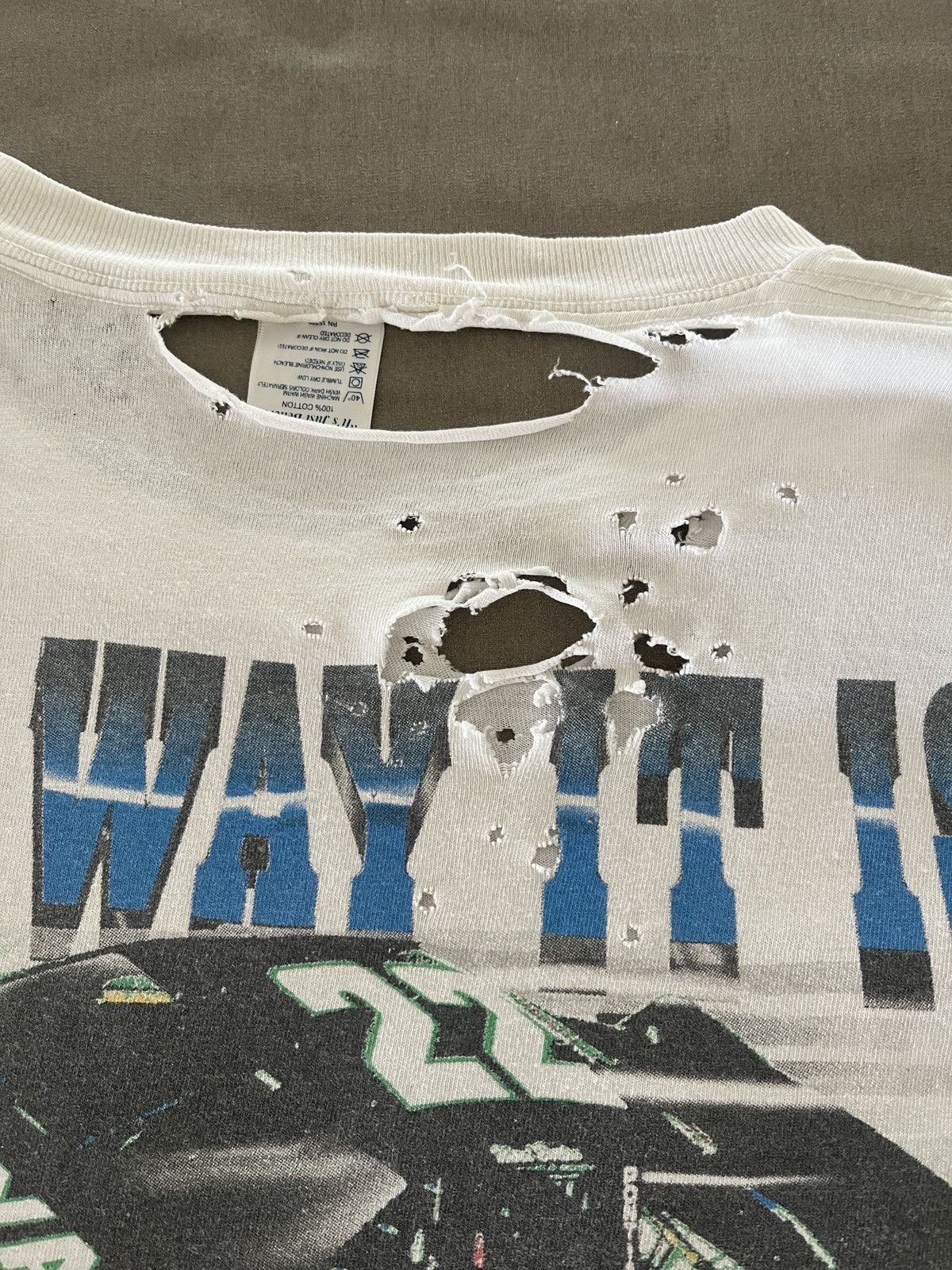 Vintage Vintage 90s Thrashed NASCAR Tee Size US XL / EU 56 / 4 - 6 Thumbnail