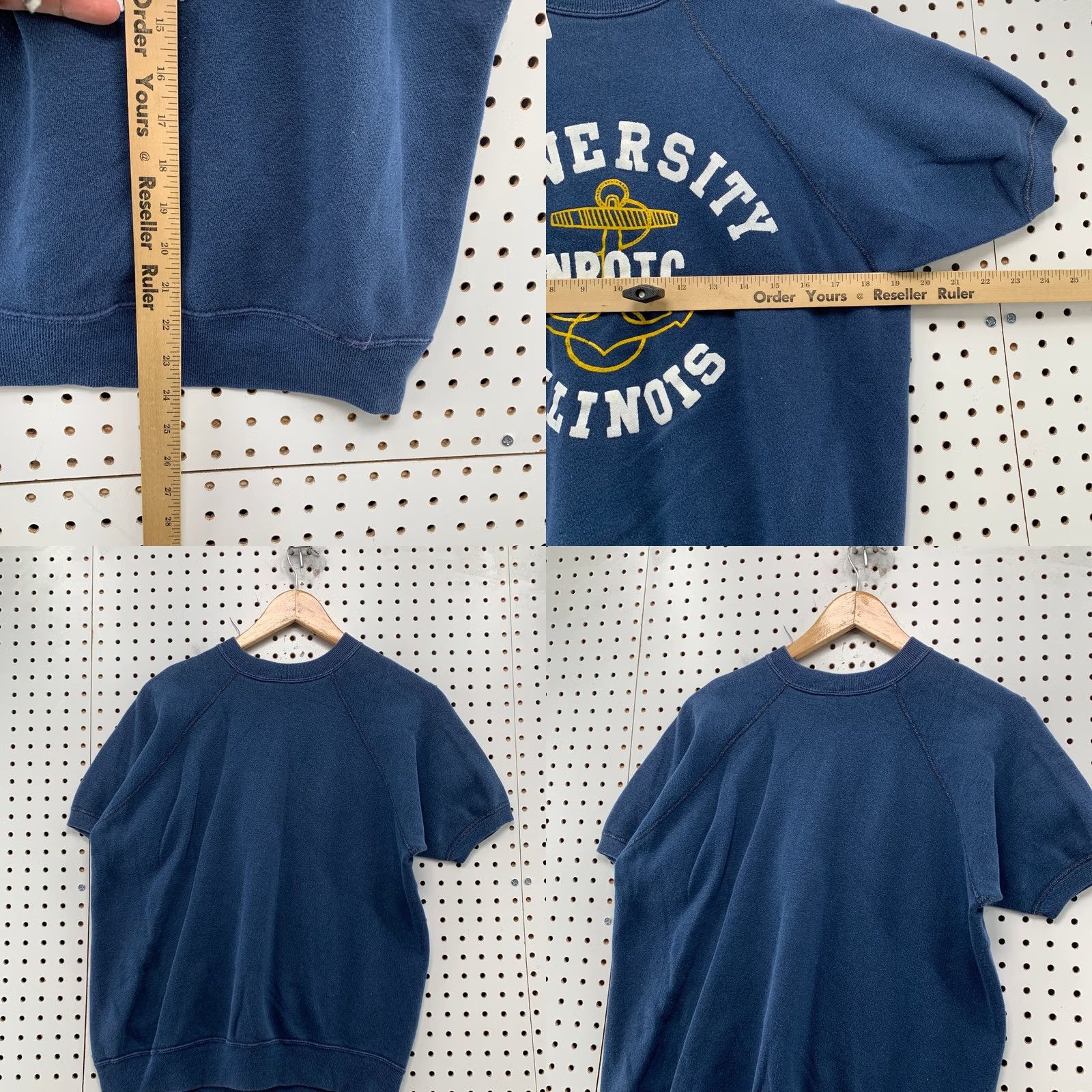 Vintage Vintage University Illinois Sweatshirt Mens M Navy 50s Flock Print Military Shirt Sneakers? Size US M / EU 48-50 / 2 - 9 Thumbnail