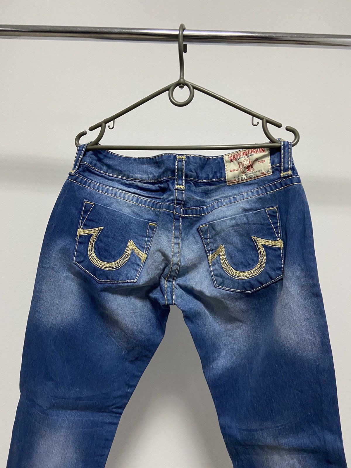 True Religion × Vintage True Religion jeans Pants Selvedge Vintage Y2K Logo Pocket Size US 31 - 3 Thumbnail
