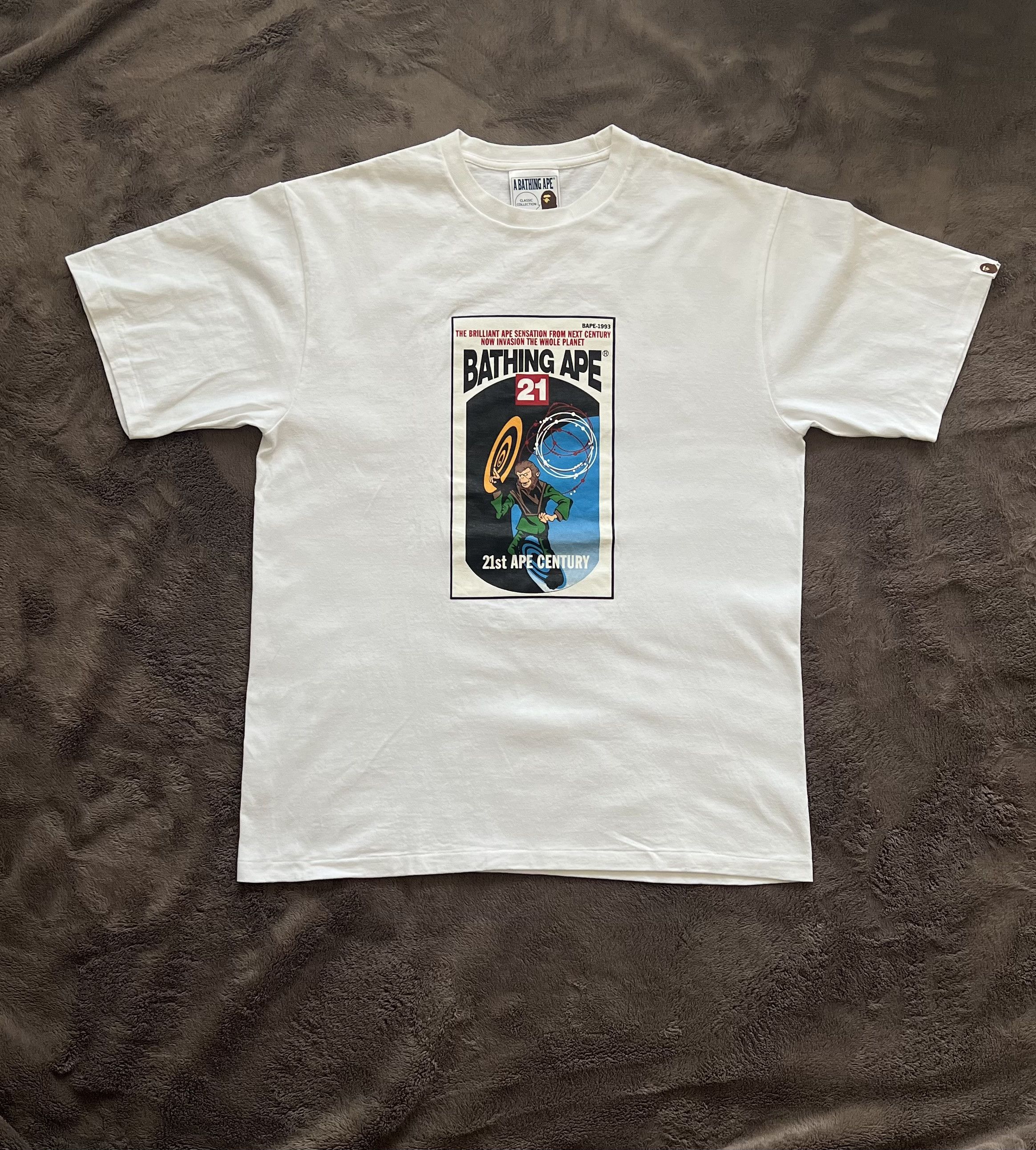 Bape BAPE BY A BATHING APE Printed T-shirt 21st APE CENTURY XL Size US XL / EU 56 / 4 - 1 Thumbnail