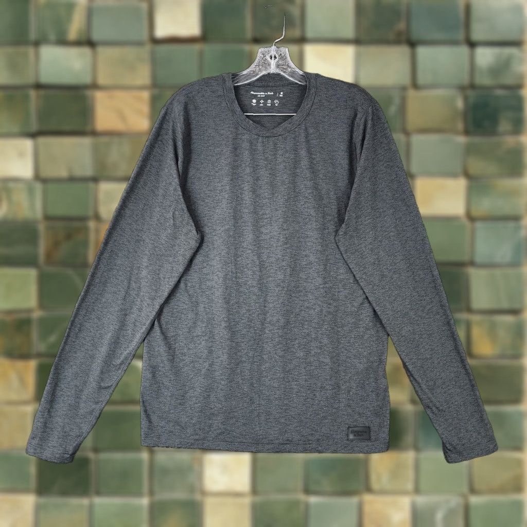 Abercrombie & Fitch VINTAGE? (no) Abercrombie & Fitch Mens Solid Gray Super Soft Stretch Long Sleeve Tee Size M Shirt Adult Medium Gray Mens Size US M / EU 48-50 / 2 - 1 Thumbnail