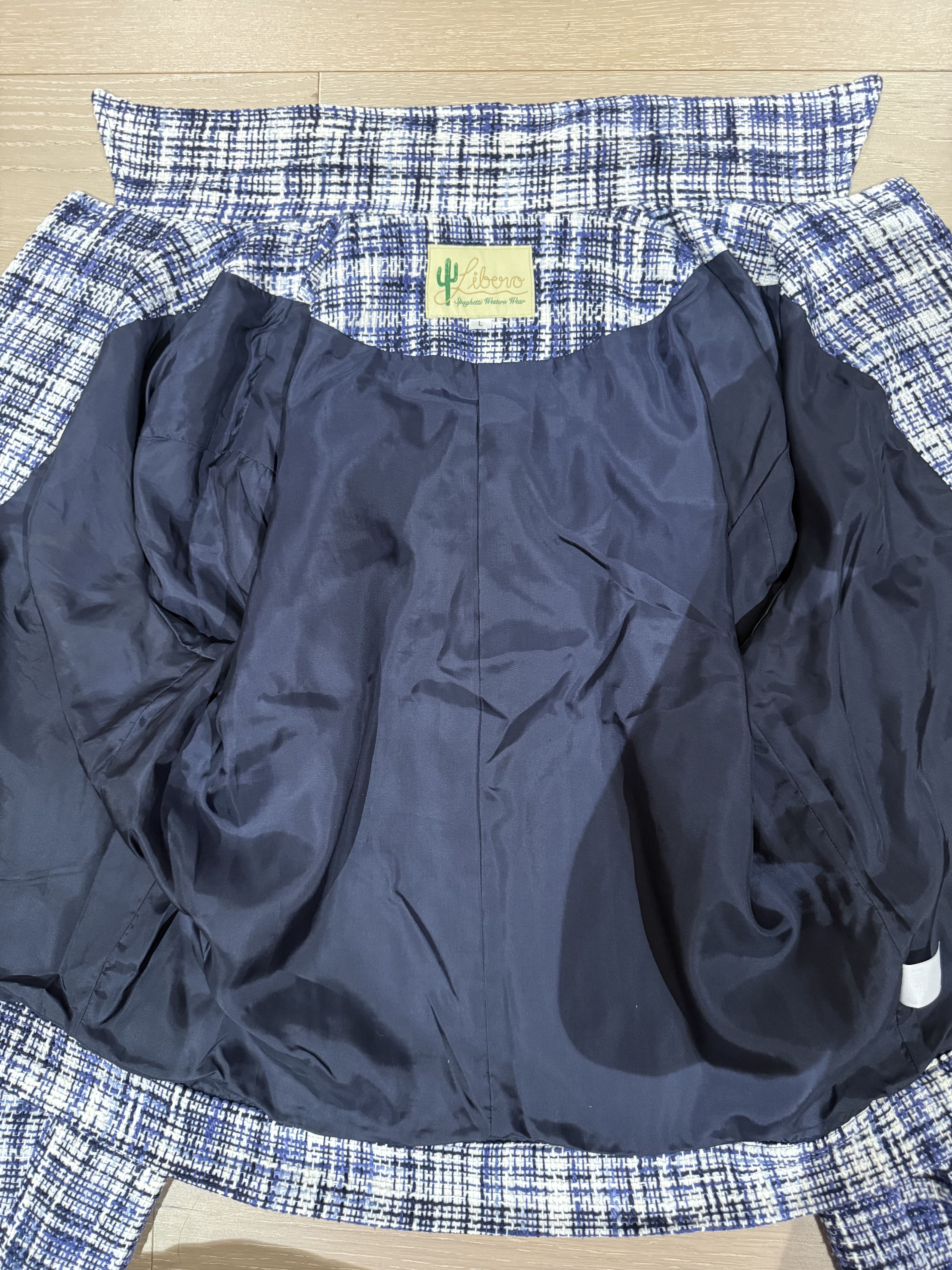 Libero 💚 Libero Azzurro Tweed Blouson Large NEW Size US L / EU 52-54 / 3 - 13 Thumbnail