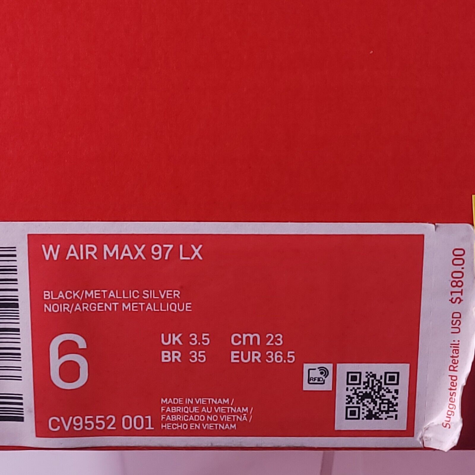 Nike Nike Air Max 97 LX Shoe Womens Size 6 CV9552-001 Black White Size US 6 / IT 36 - 9 Thumbnail