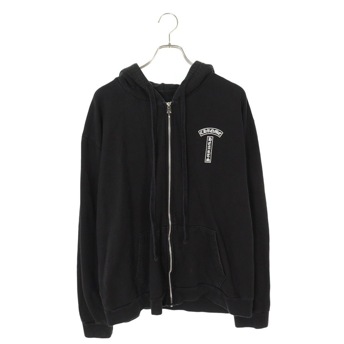 トップス CHROME HEARTS Back Arch Logo hoodie XL Chrome Hearts Arch Logo Print Zip-Up Hoodie