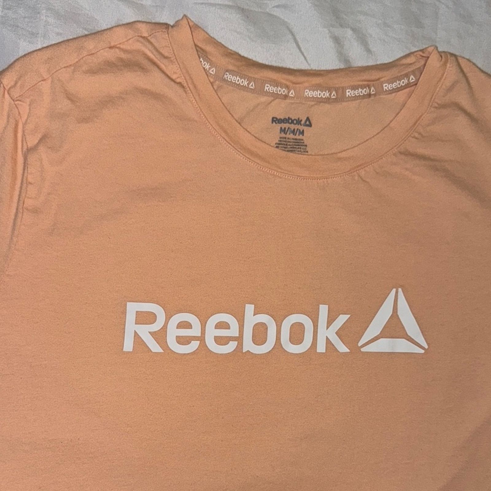 Reebok Reebok Peach Logo T-Shirt – Size M, Lightweight Athletic Tee Size M / US 6-8 / IT 42-44 - 3 Thumbnail