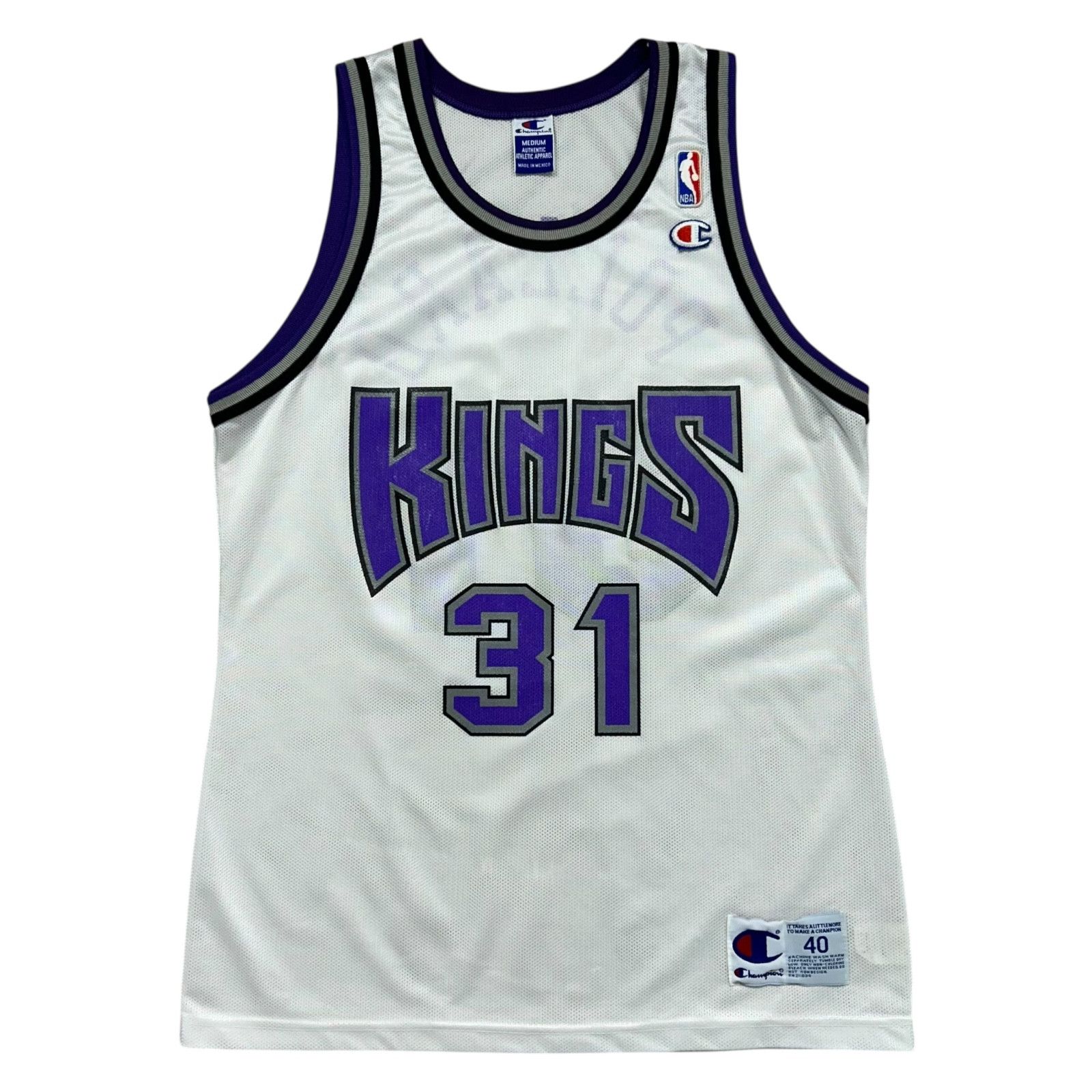 NBA RARE 90s SCOTT POLLARD SACRAMENTO KINGS JERSEY CHAMPION Size US L / EU 52-54 / 3 - 2 Thumbnail