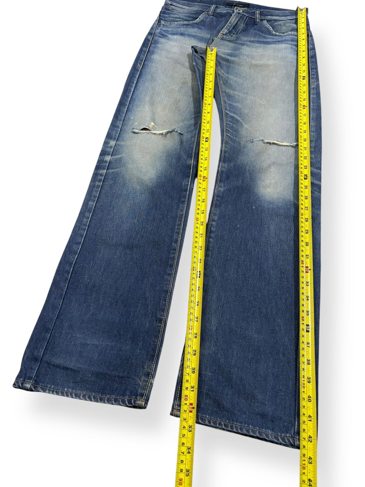 Johnbull Vintage Japanese Brand Johnbull Blue Faded Distressed Jeans Size US 31 - 12 Thumbnail