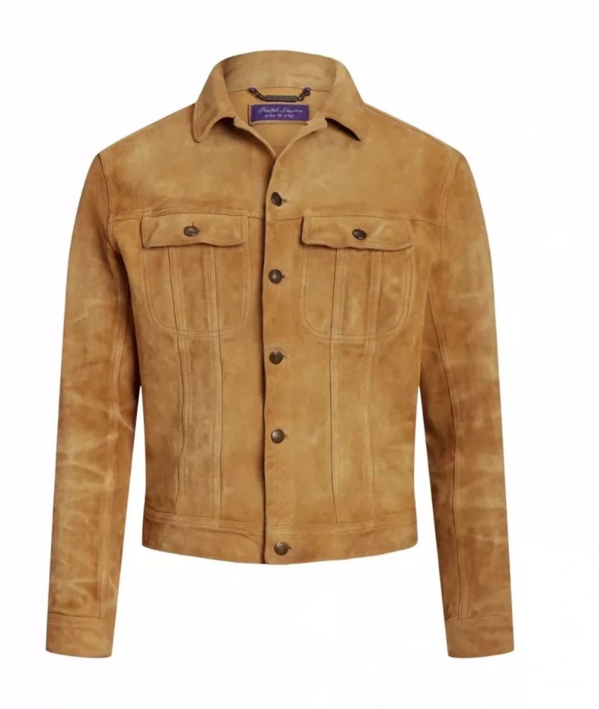 Ralph Lauren RL Purple Label Italian Yuppie Goat Suede Leather Size US M / EU 48-50 / 2 - 1 Thumbnail