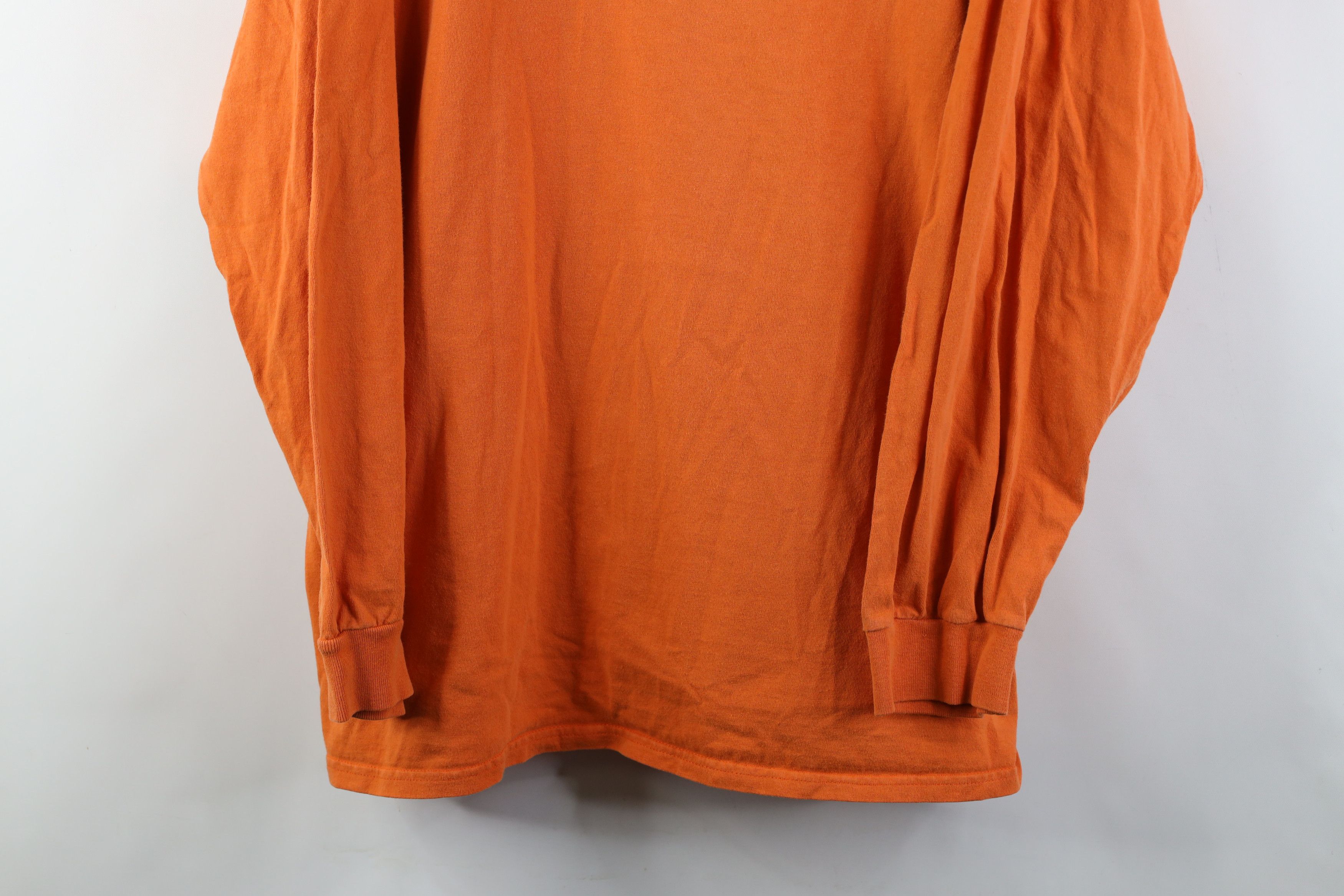 Nike Vintage Y2K Nike Center Swoosh Long Sleeve T-Shirt Orange Size US XL / EU 56 / 4 - 3 Thumbnail