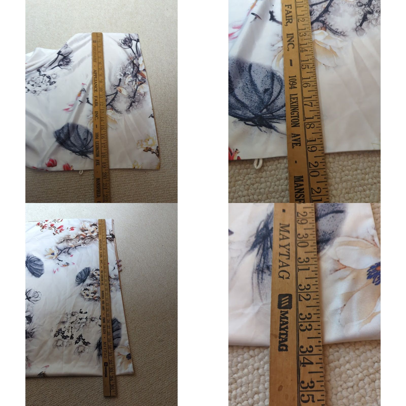 Vintage VINTAGE Asian Floral Silk Scarf Wrap Knot Button Scarf Multifunctional Women Size ONE SIZE - 9 Thumbnail