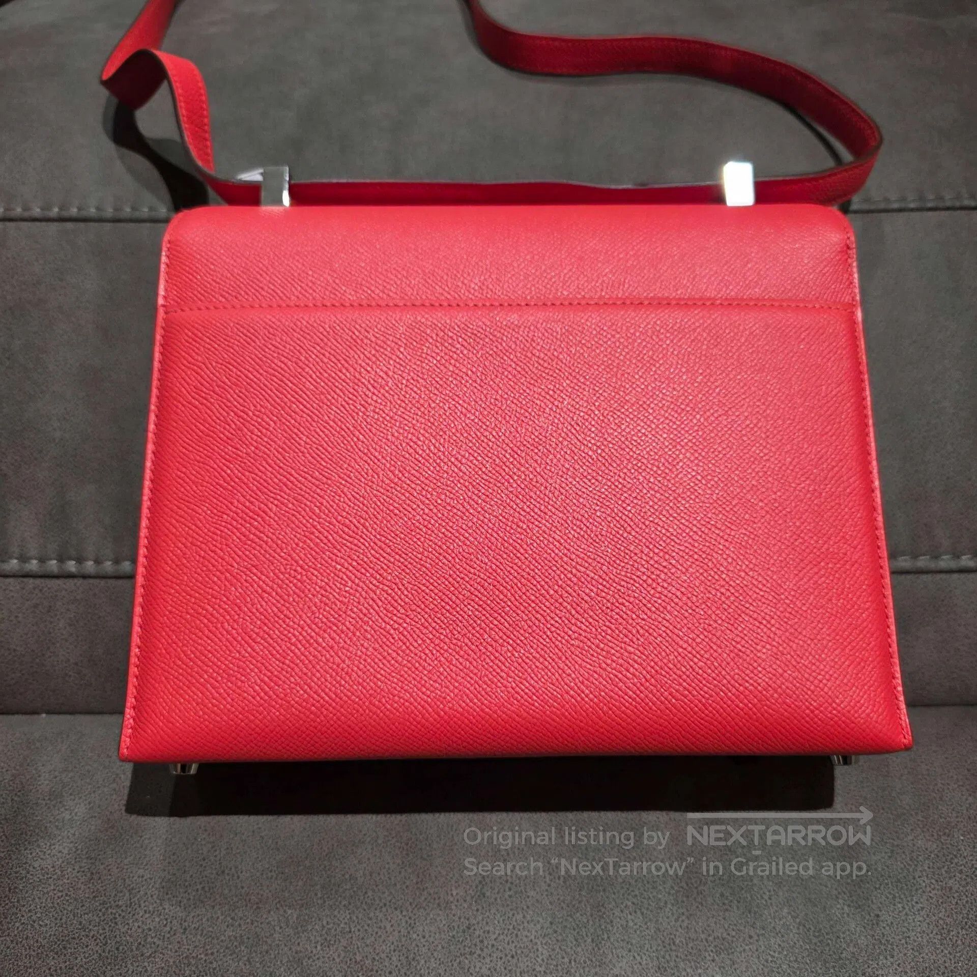 Hermes Hermes Verrou Red Pistol Bag with Door Lock and Silver Buc Size ONE SIZE - 7 Thumbnail