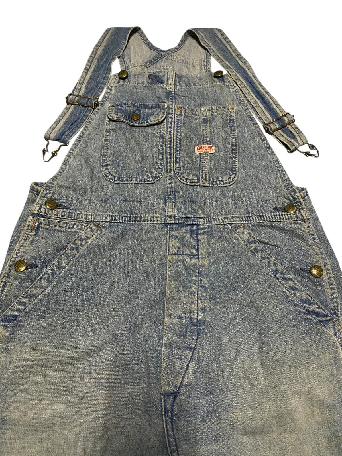 Edwin Vintage 60s Edwin One O One Rusty Wide Leg Work Wear Overall Size US 32 / EU 48 - 3 Thumbnail
