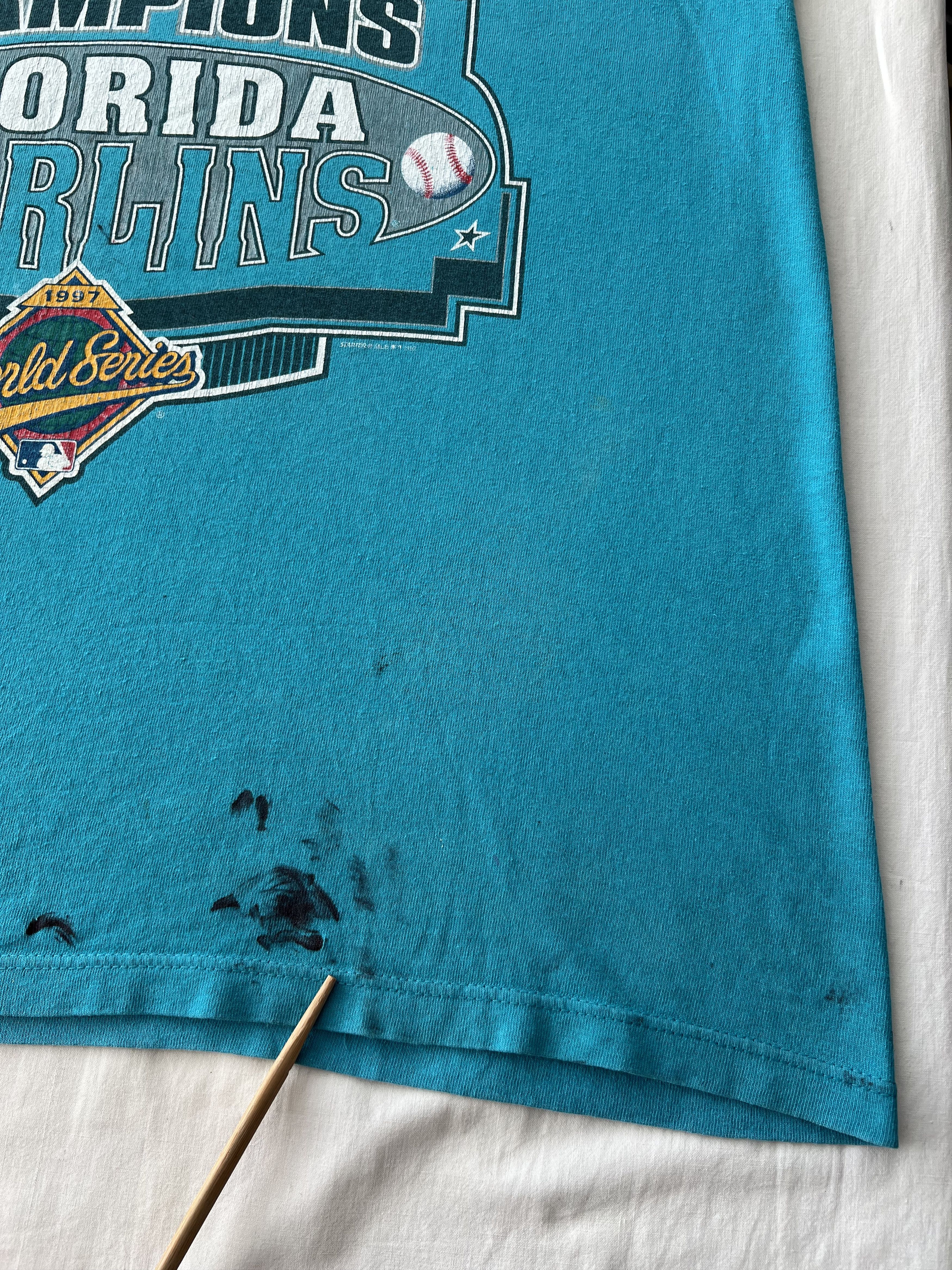 MLB Vintage 1997 Florida Marlins World Series MLB T-shirt Size US XL / EU 56 / 4 - 9 Thumbnail