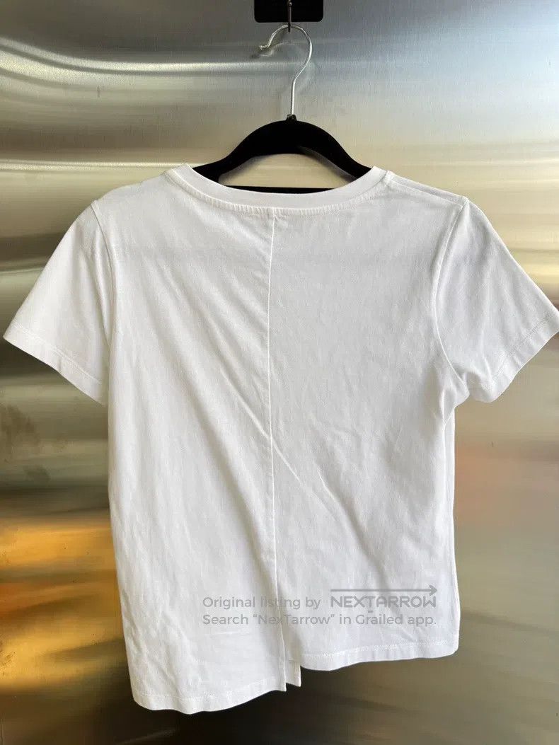 Loewe Loewe White irregular logo embroidered T-shirt, 100% cotto Size XS / US 0-2 / IT 36-38 - 2 Thumbnail