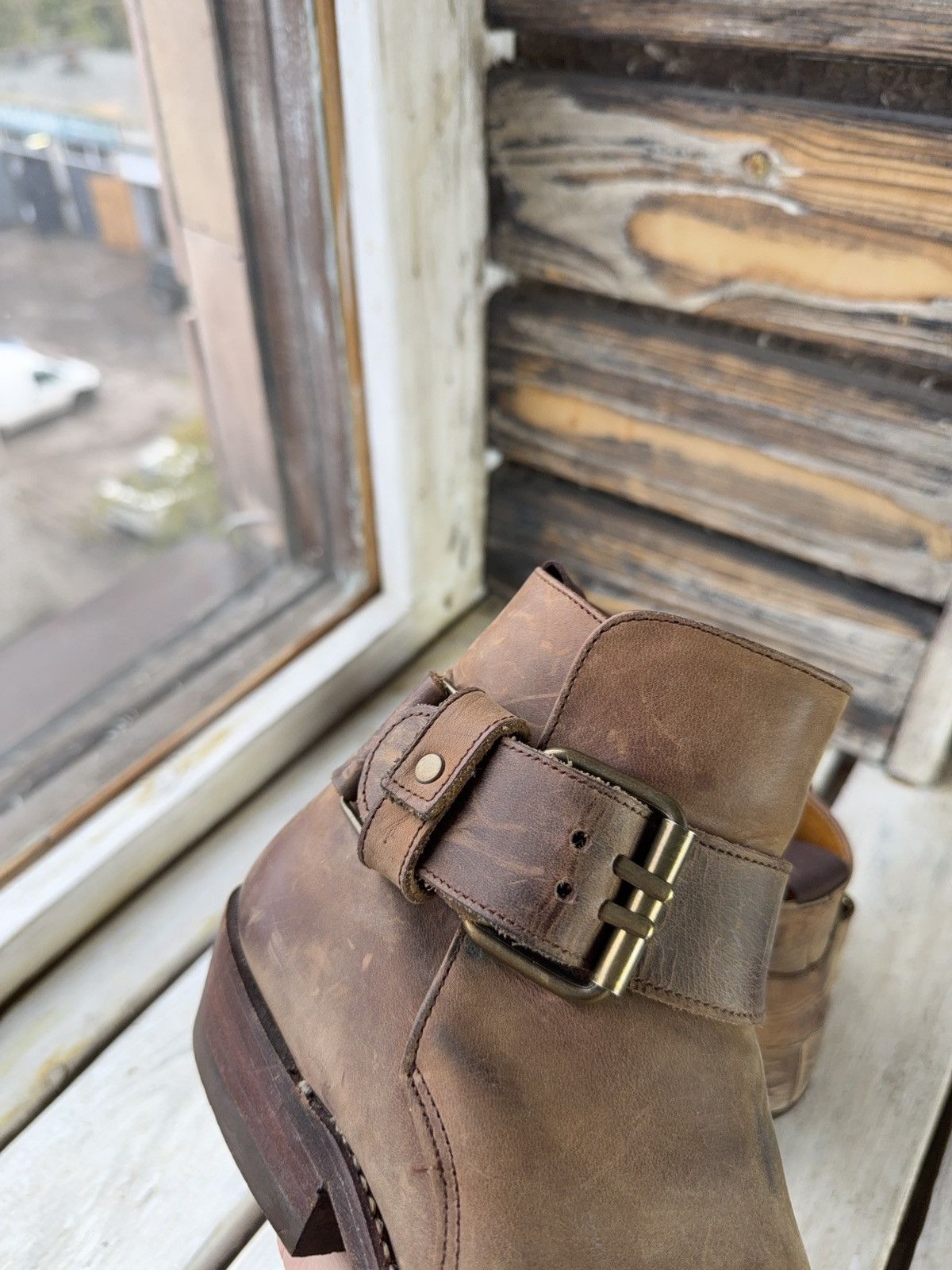 Sancho Boots 90s Sancho Goodyear Welt Leather Harness Boots Brown EU 36 Size US 5.5 / IT 35.5 - 6 Thumbnail