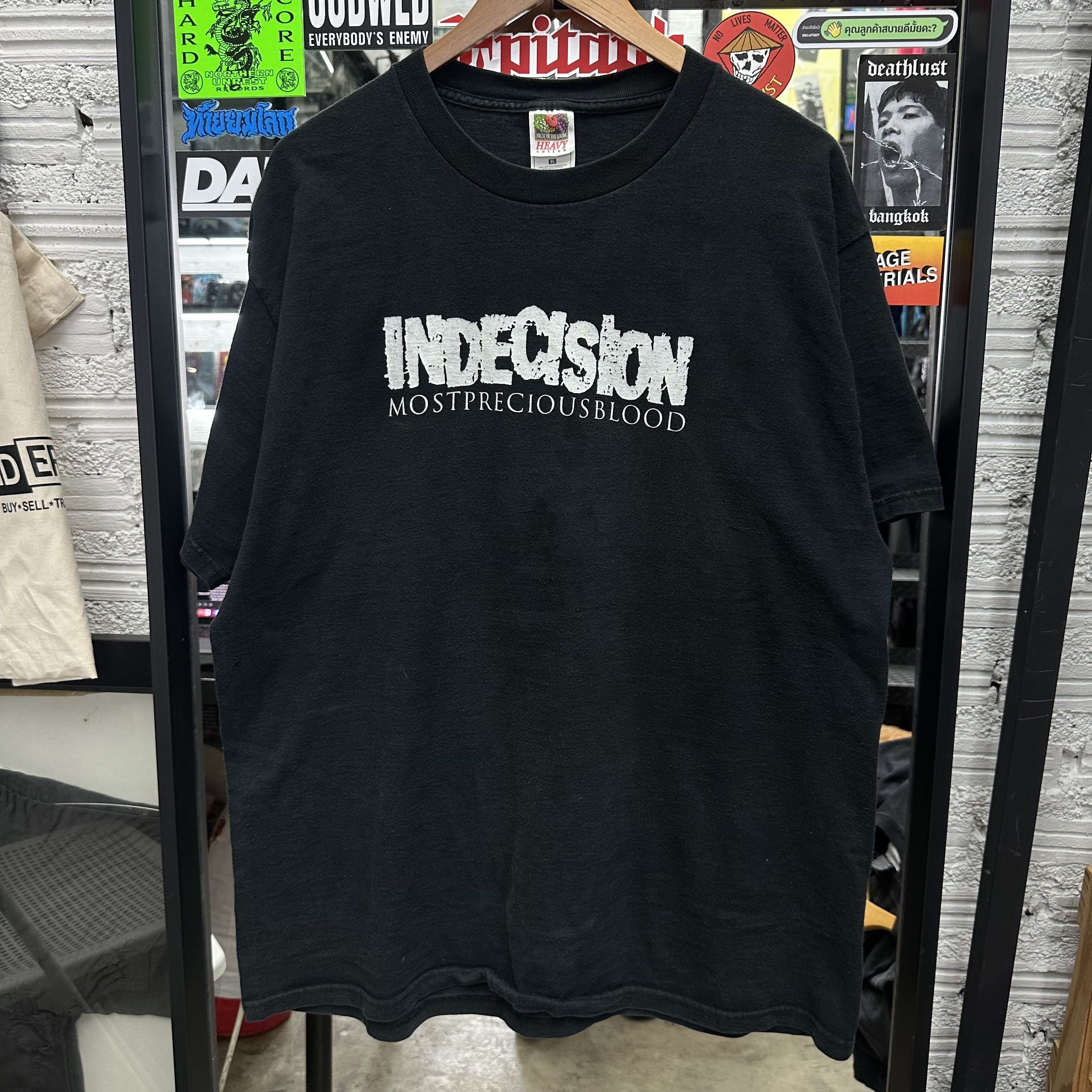 Band Tees INDECISION Most Precious Blood Vintage 90s HARDCORE Shirt Size US XL / EU 56 / 4 - 1 Thumbnail