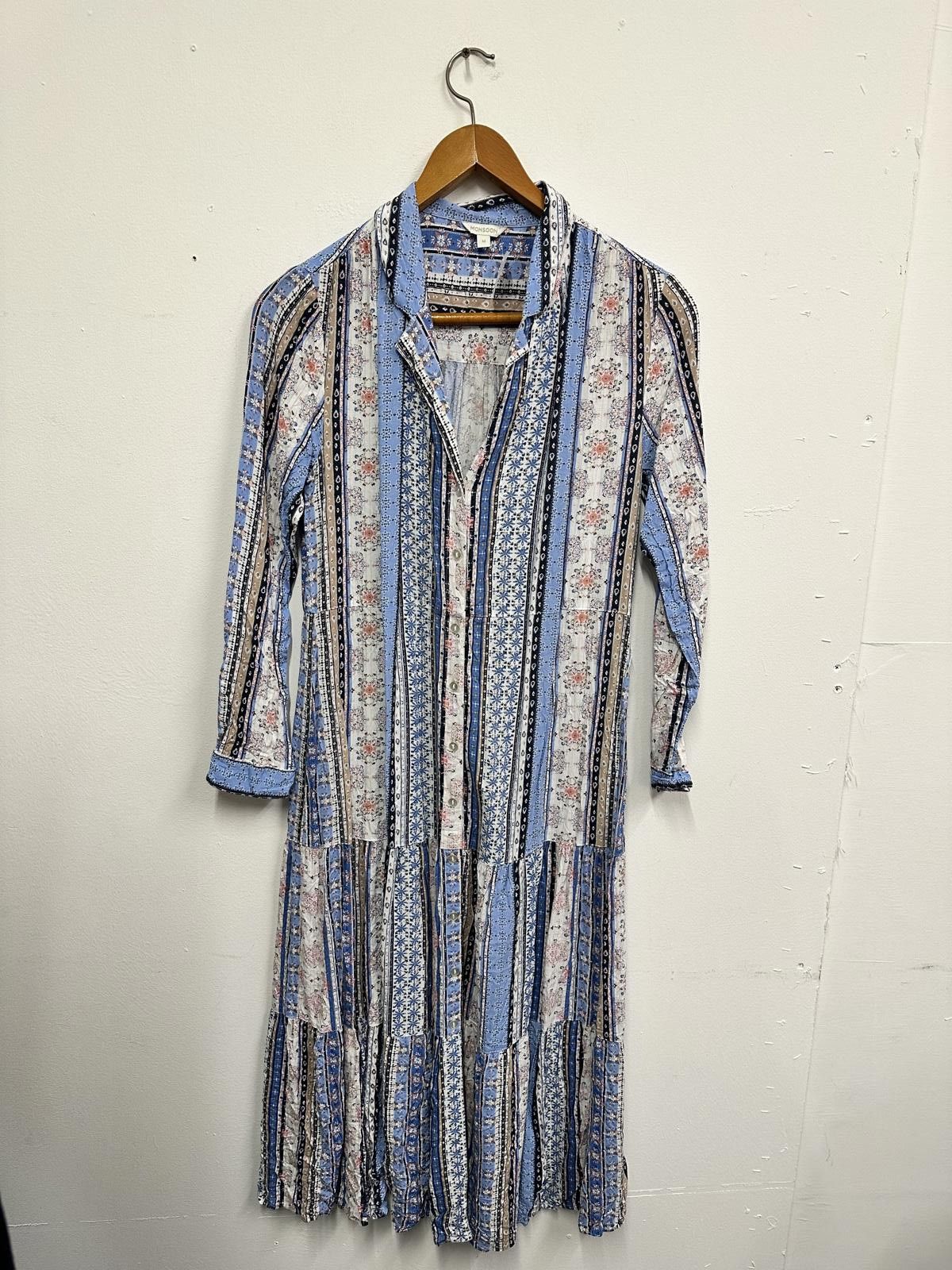 Other Monsoon Patterned Long Sleeve Button-Down Dress Size M / US 6-8 / IT 42-44 - 1 Thumbnail