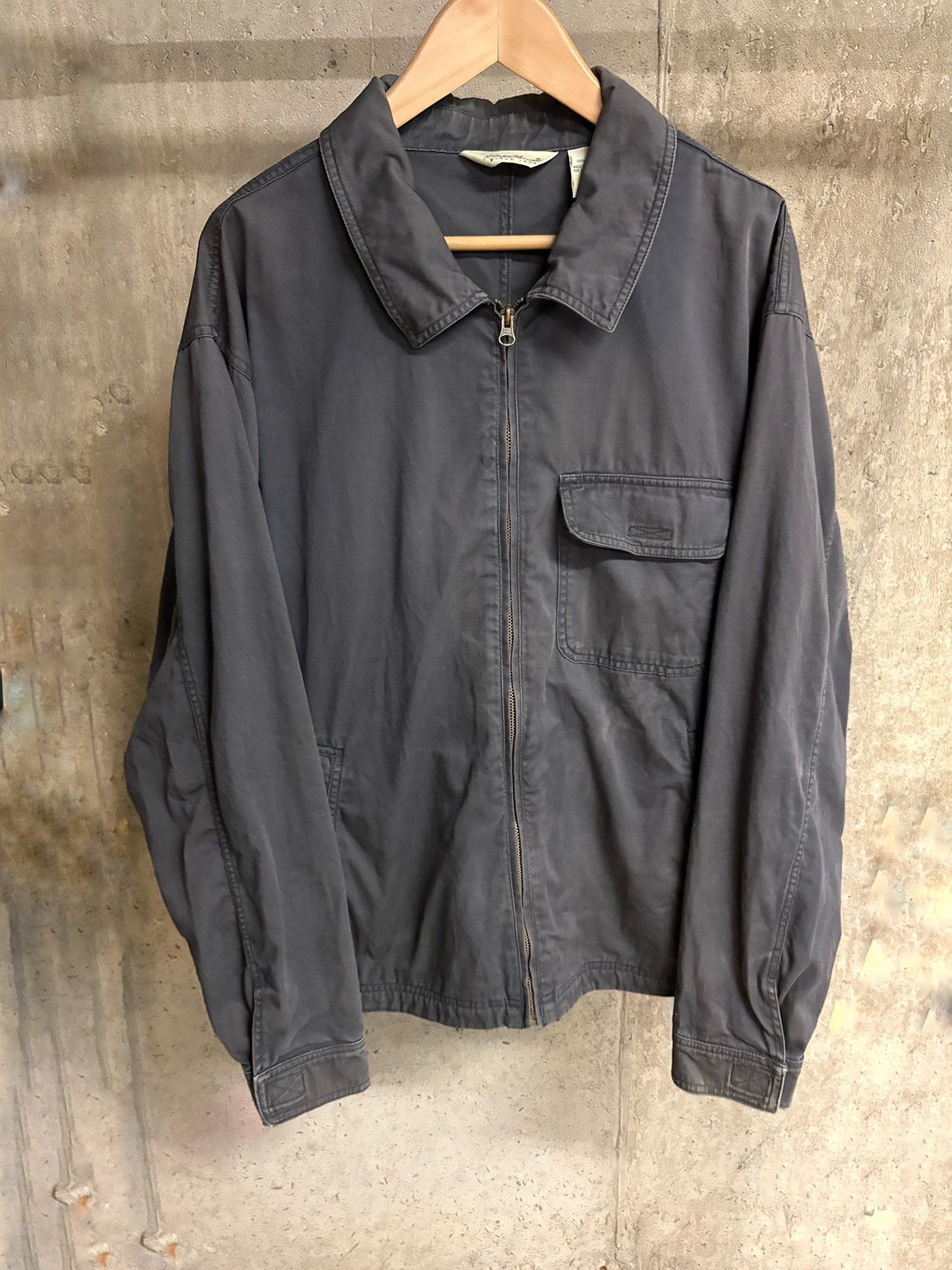 Eddie Bauer VTG 90s Eddie Bauer Work Detroit Jacket Sun Faded Charcoal Size US L / EU 52-54 / 3 - 1 Thumbnail