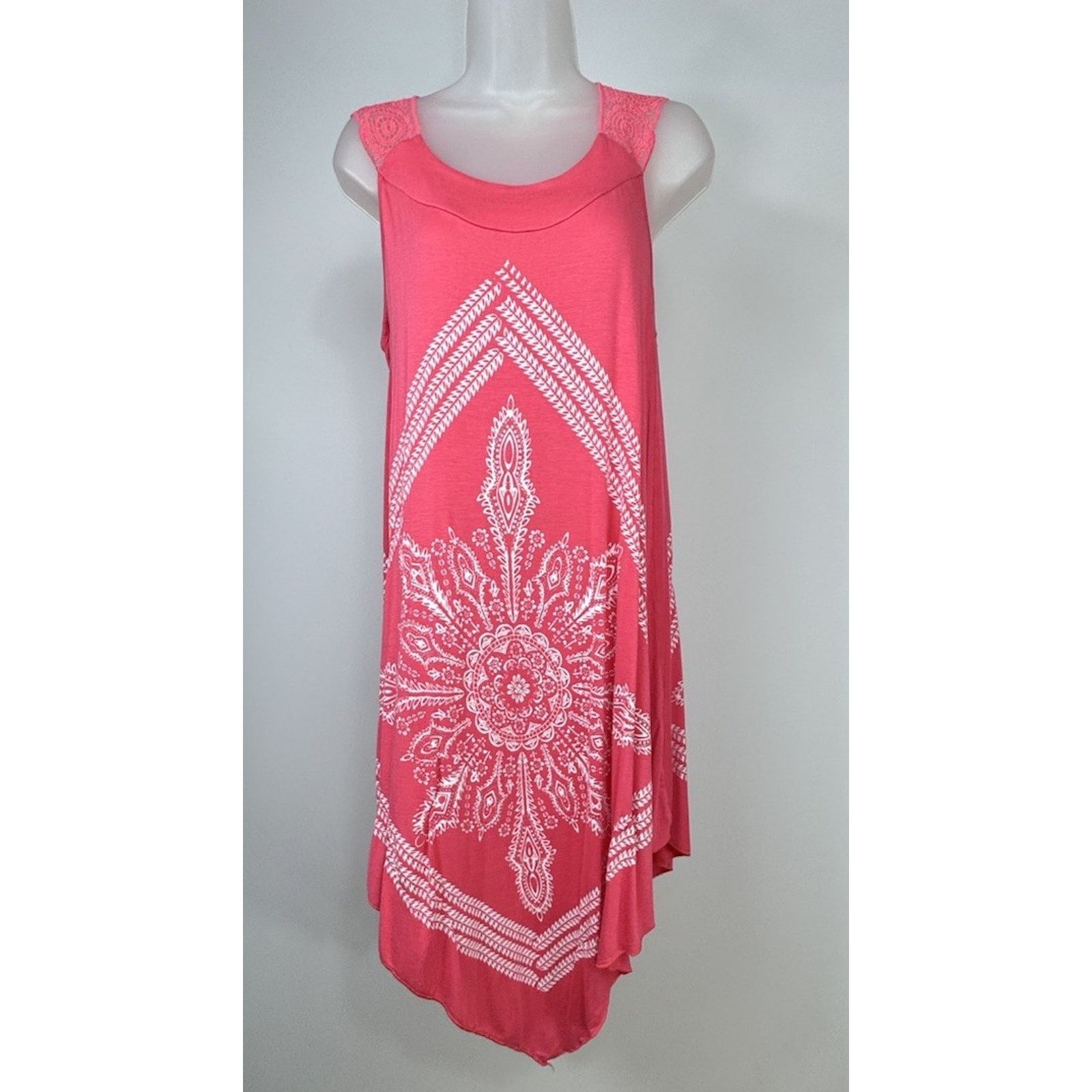 Axist Exist Maxi Dress Women's S Coral Leaf Print Sleeveless Boho Size S / US 4 / IT 40 - 1 Thumbnail