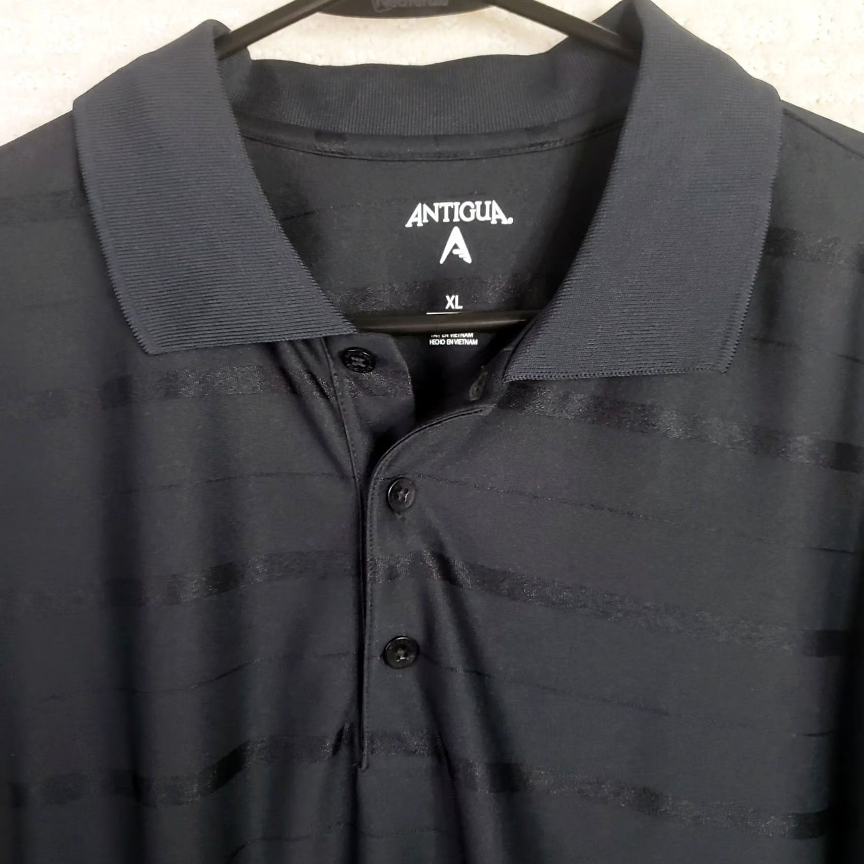 Vintage Antigua Polo Shirt Men's Size XL Black Athletic Short Sleeve Stripes Trim Size US XL / EU 56 / 4 - 4 Thumbnail