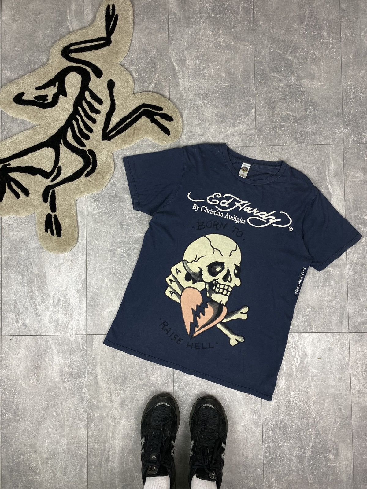 Ed Hardy Mens Vintage Ed Hardy Big Logo Avant Garde T Shirt Tee Size US L / EU 52-54 / 3 - 1 Thumbnail