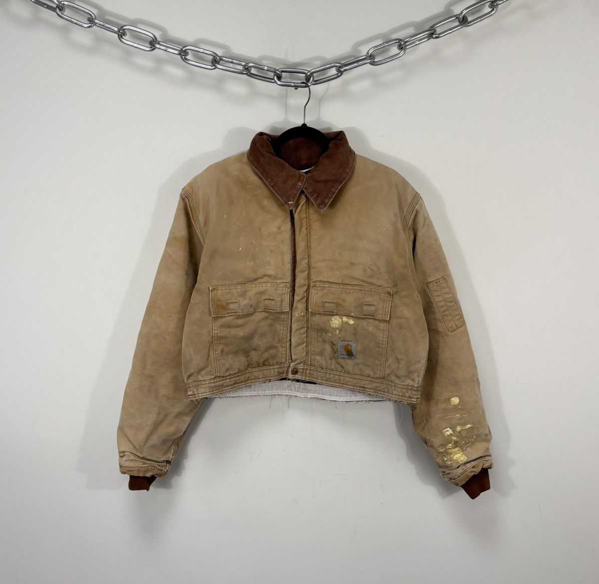 Carhartt Vintage 90s Carhartt Made In USA Faded Boxy Cropped Jacket Size US L / EU 52-54 / 3 - 1 Thumbnail