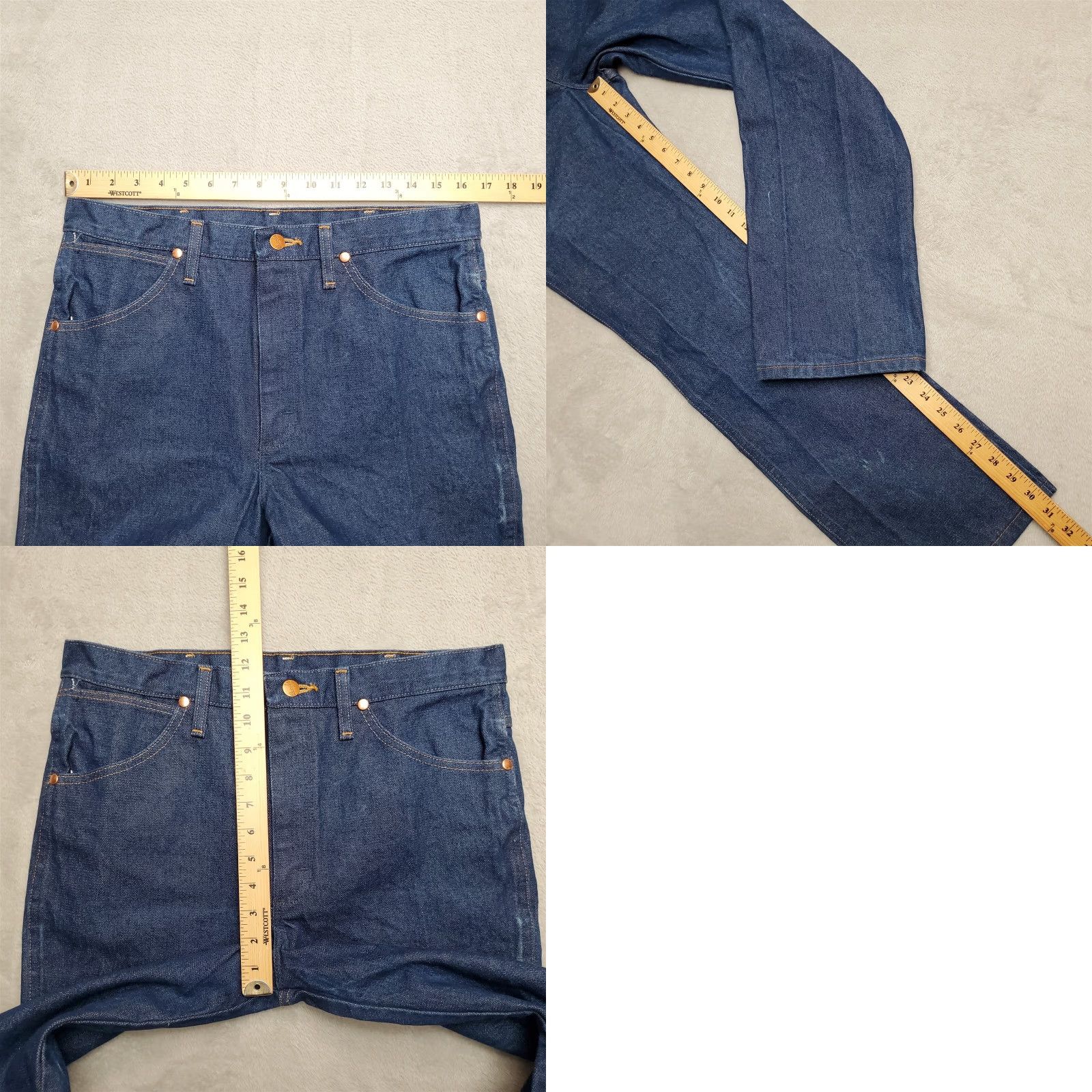 Wrangler Wrangler Jeans Mens 33x31 Blue Denim Cowboy Western Ranch Rodeo Pants 936DEN Jeans Mens 33 Blue Denim Cowboy Western Ranch Rodeo 90s USA Mens Size US 33 - 8 Thumbnail