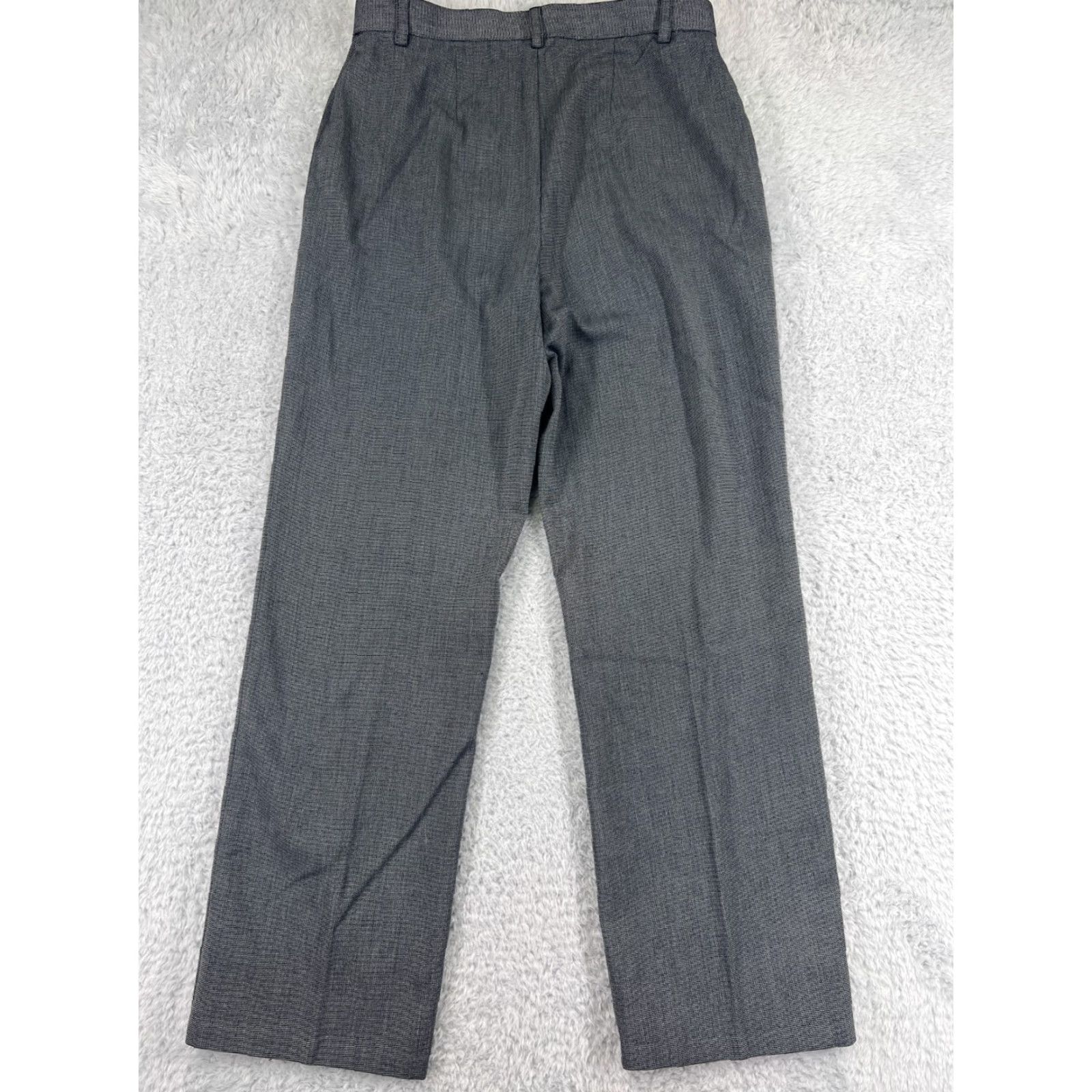 Vintage Christopher & Banks Women's Pants Size 10 Gray Cotton Blend Straight Leg Chino Stretch Casual Size 32" / US 10 / IT 46 - 2 Thumbnail