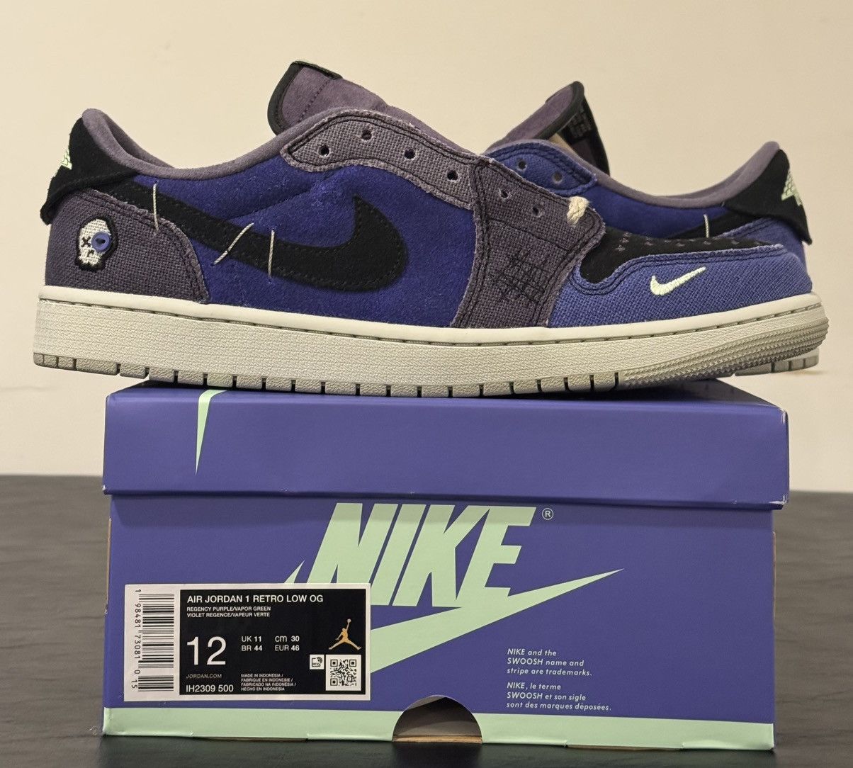 Jordan Brand Size 12 - Zion Williamson x Air Jordan 1 Retro OG Low Voodoo Size US 12 / EU 45 - 7 Thumbnail
