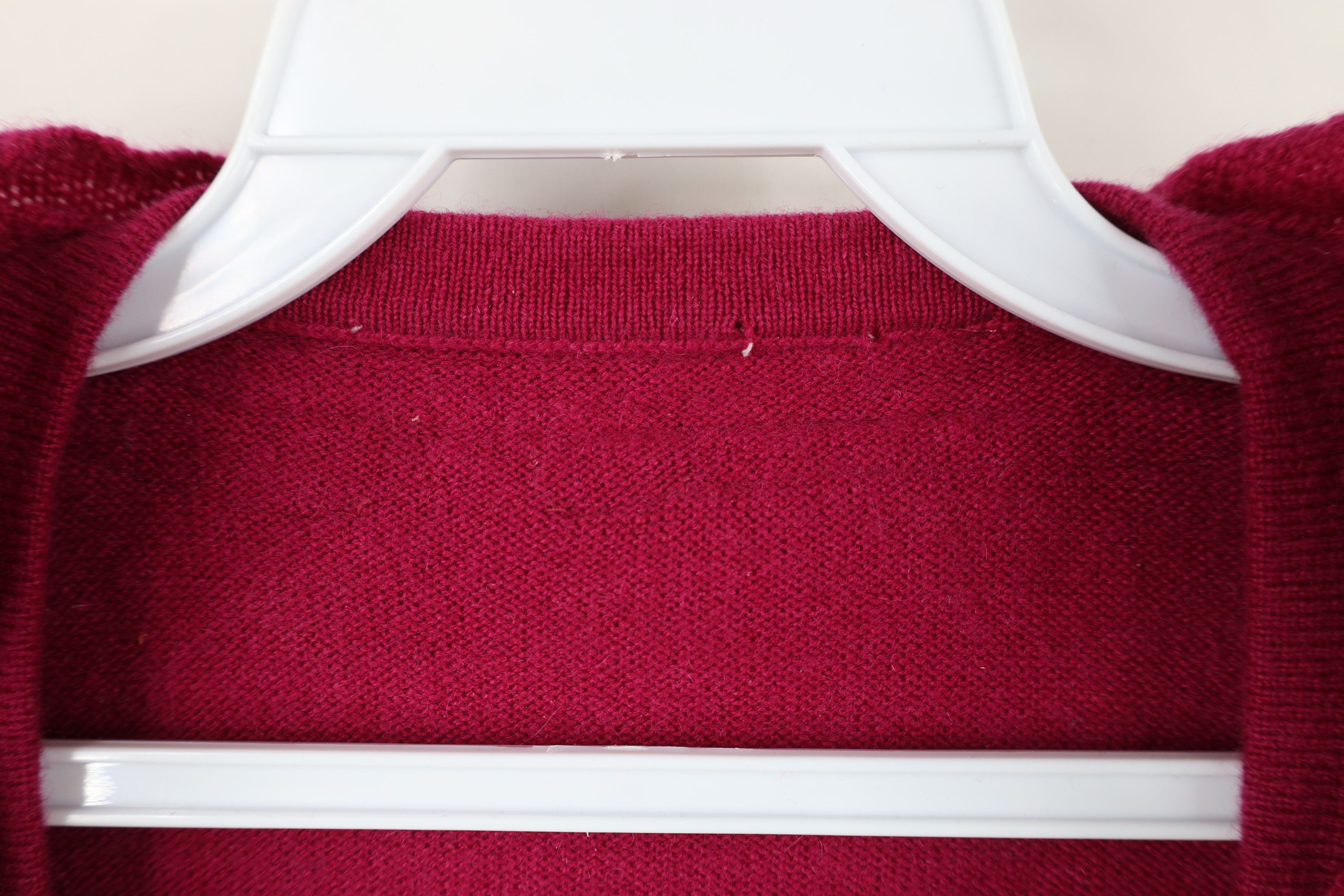 Vintage Vintage 90s Streetwear Cashmere Cardigan Sweater Magenta Size L / US 10 / IT 46 - 7 Thumbnail