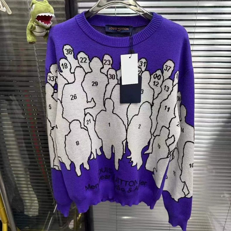 Louis Vuitton Purple Portrait Sweater M