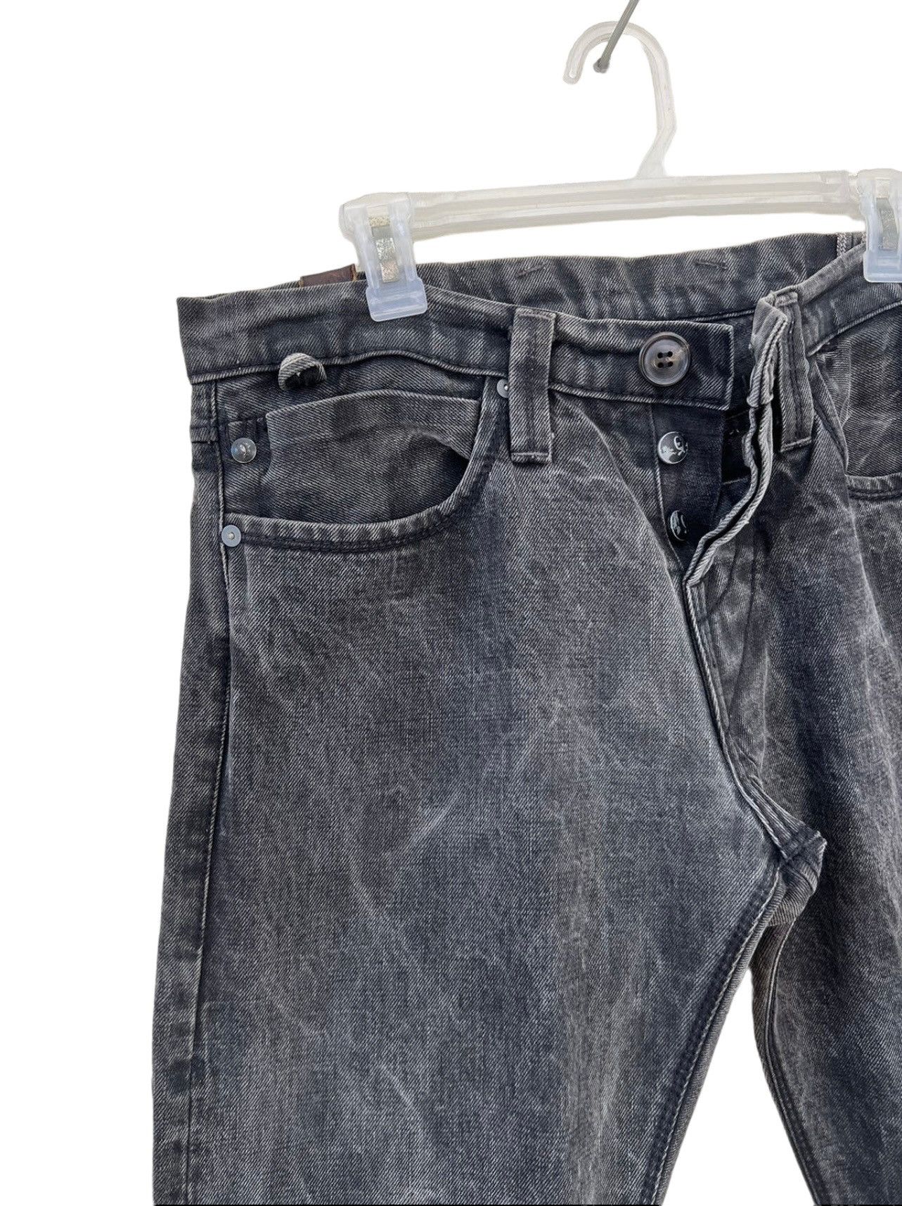 MATiAS MATIAS Los Angeles Fade Black Waxed Denim Selvedge Jeans Size US 32 / EU 48 - 8 Thumbnail