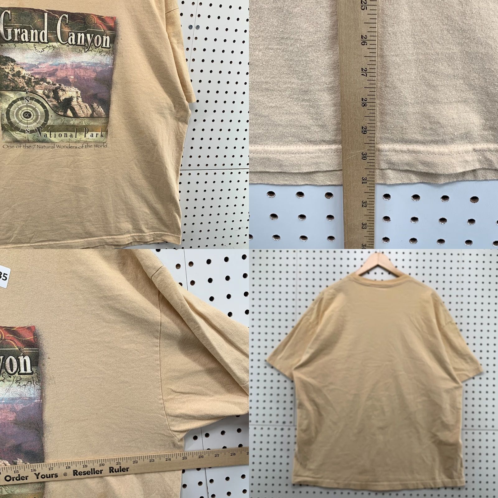 Vintage VINTAGE Grand Canyon Compass Shirt Brown Short Sleeve 2XL Men 25x30.5 90s Nature Cotton Blend Alstyle Shirt Mens Size US XXL / EU 58 / 5 - 9 Thumbnail