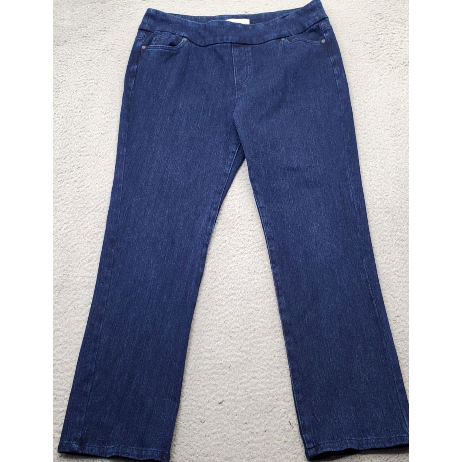 Coldwater Creek Coldwater Creek Jeans Womens Blue Denim Stretch Straight Leg High Waist Pull On Womens Jeans Size 30" / US 8 / IT 44 - 2 Thumbnail