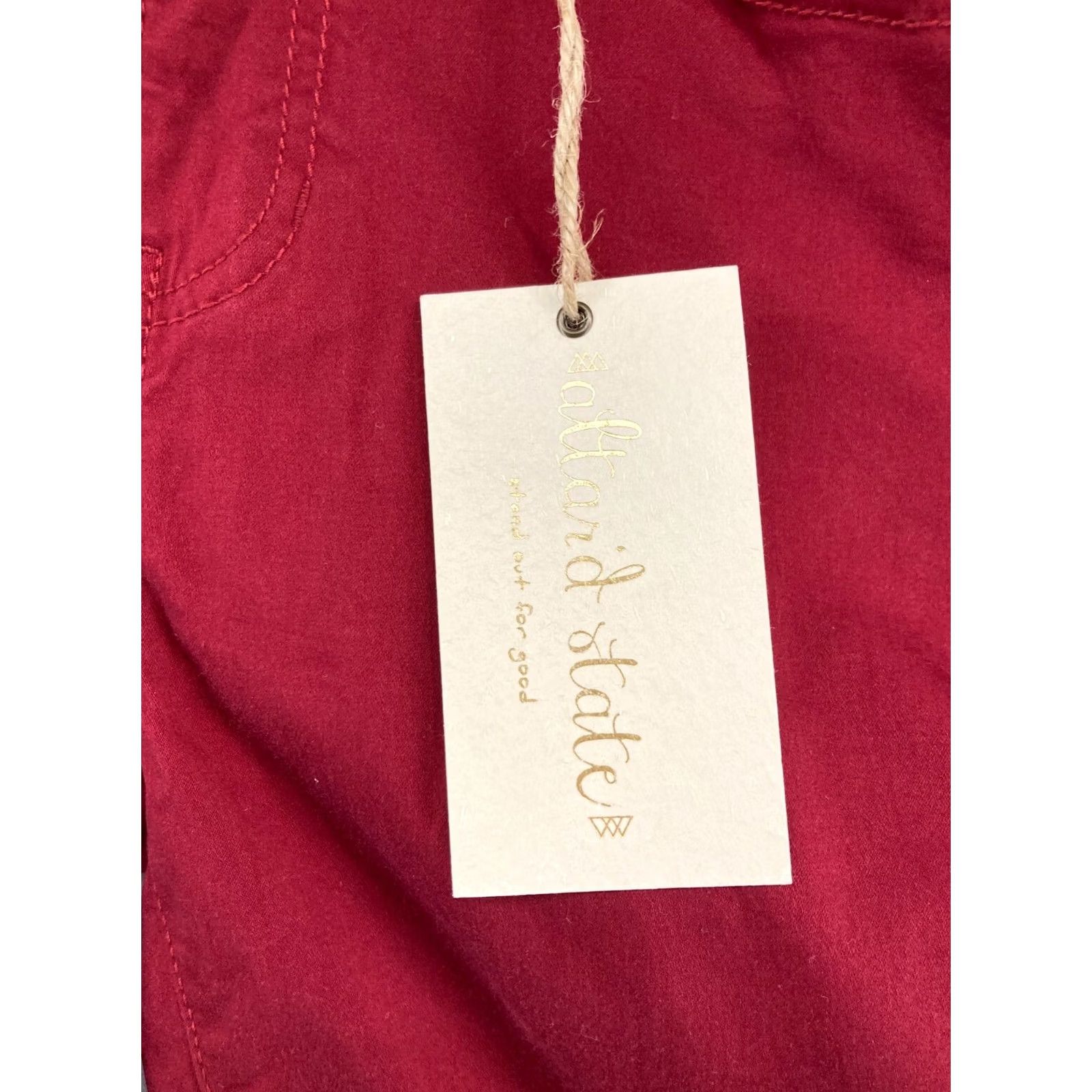 Vintage Altar'd State Pants Women's 28 Red Straight Leg NWT Denim 28in Inseam Size 28" / US 6 / IT 42 - 7 Thumbnail