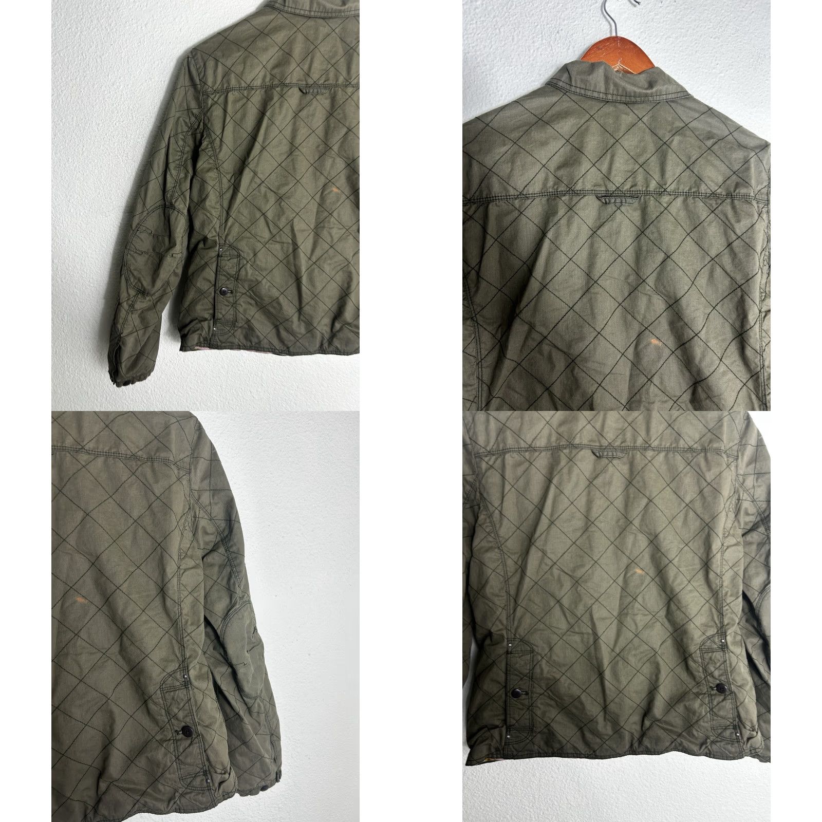 Eddie Bauer VINTAGE Eddie Bauer Womens Large Army Green Button Up Field Jacket Cotton Nylon Size L / US 10 / IT 46 - 9 Thumbnail