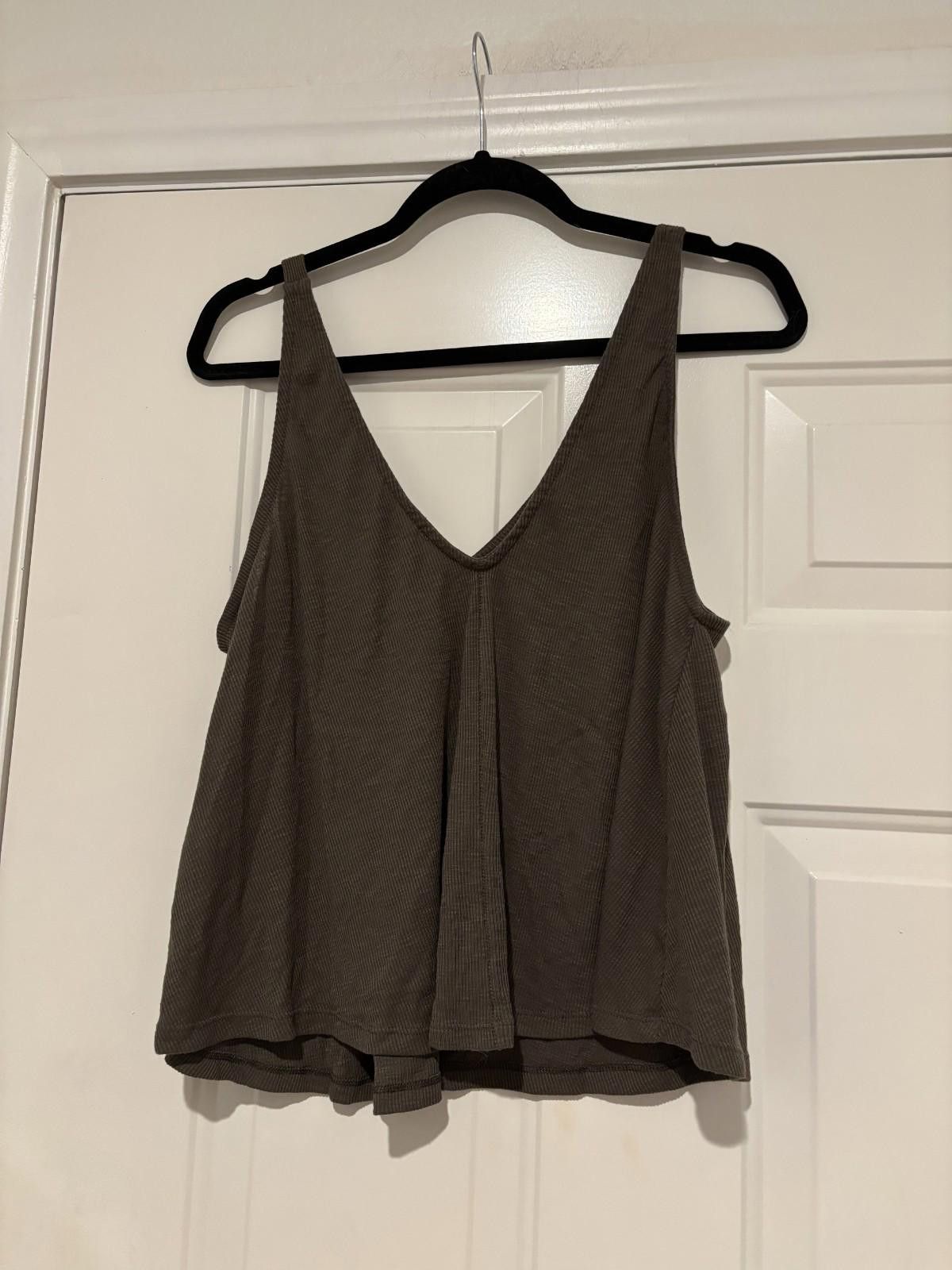 Free People Womens sz L Free People Intimately olive tank top #506 Size L / US 10 / IT 46 - 2 Thumbnail
