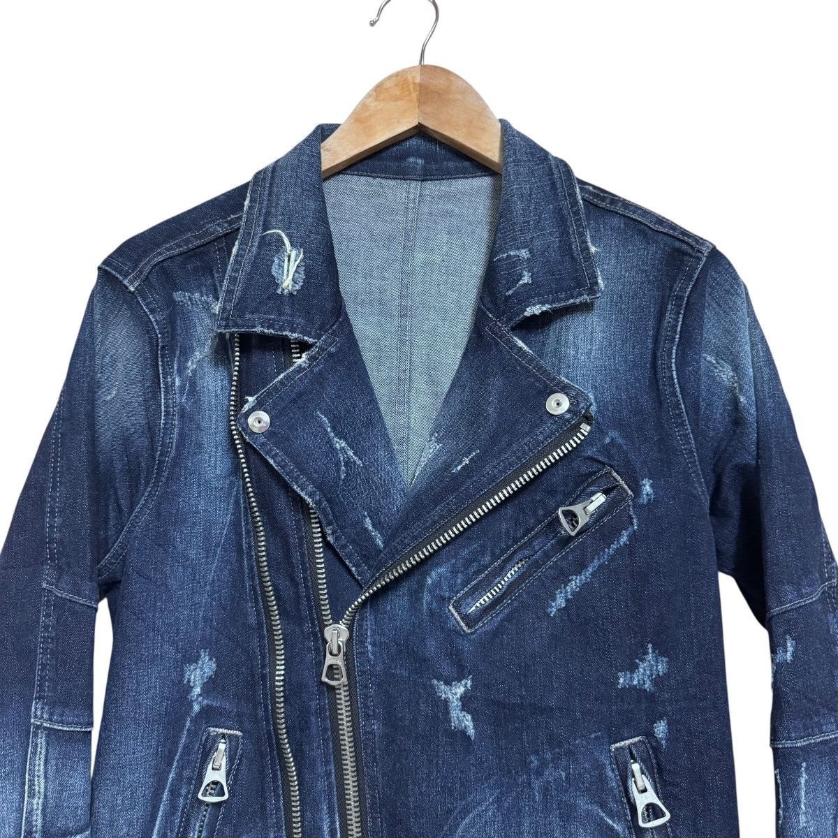 semanticdesign Semantic Design Denim Biker Jacket Distressed Size US M / EU 48-50 / 2 - 2 Thumbnail