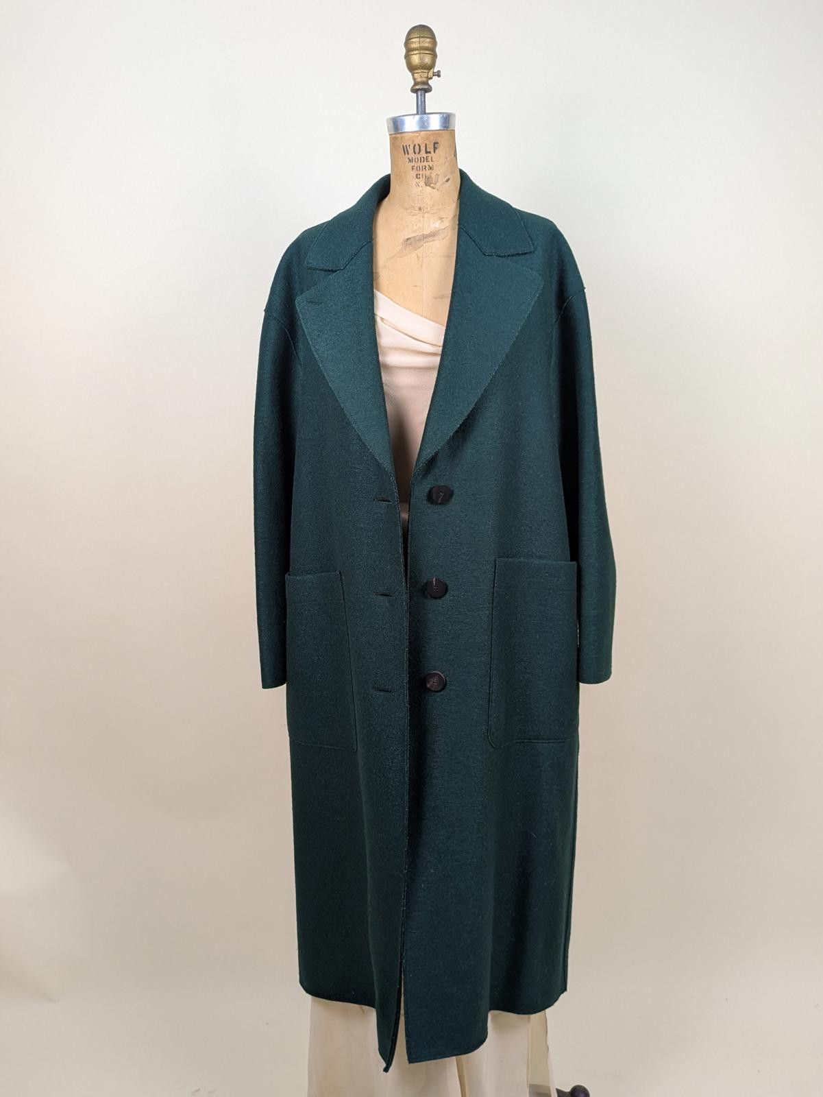 Harris Wharf London oversized green pressed wool coat Size S / US 4 / IT 40 - 2 Thumbnail
