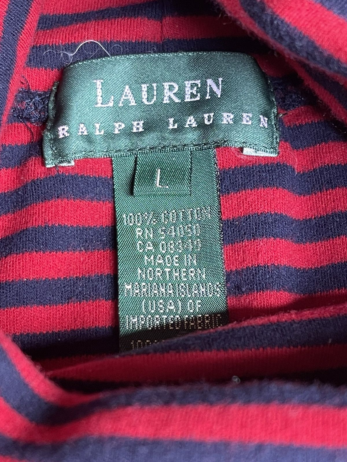 Ralph Lauren Vintage 90s Ralph Lauren Striped Turtleneck Shirt Size L / US 10 / IT 46 - 3 Thumbnail