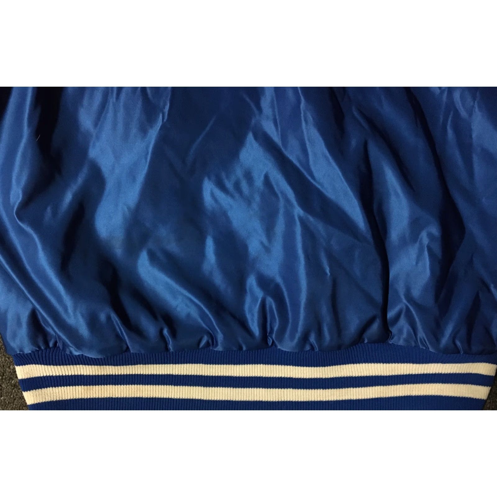 Vintage Vtg 80s Leffingwell School Satin Varsity Jacket L USA Track Football Grunge 70s Size US L / EU 52-54 / 3 - 7 Thumbnail