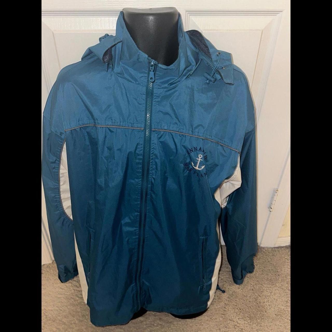 Designer Annapolis Maryland Blue White Rain Cbef Size US L / EU 52-54 / 3 - 7 Thumbnail