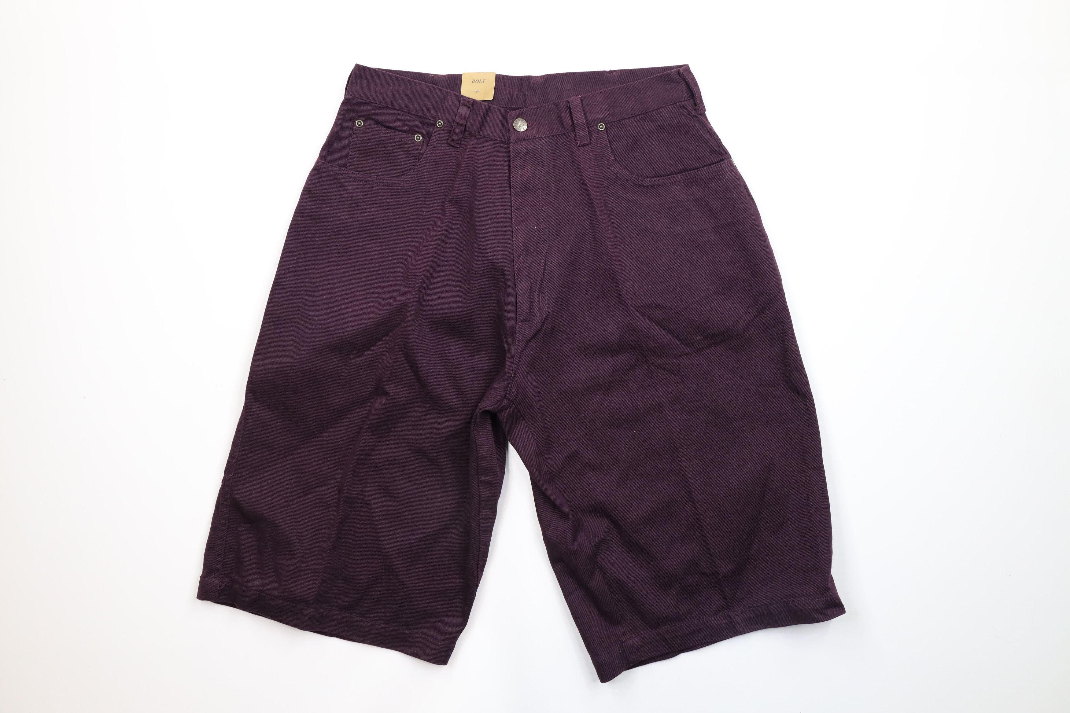 Vintage Deadstock Vintage 90s Streetwear Denim Shorts Jorts Purple Size US 33 - 1 Thumbnail