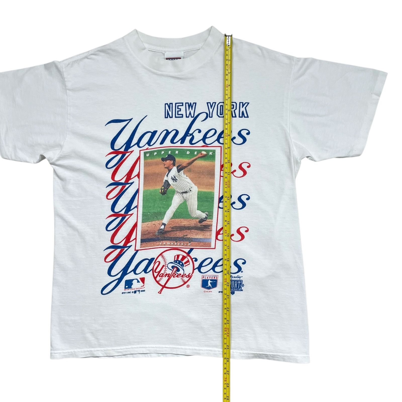 MLB RARE 90s NEW YORK YANKEES JIMMY KEYS UPPER DECK 1993 T-SHIRT Size US L / EU 52-54 / 3 - 7 Thumbnail