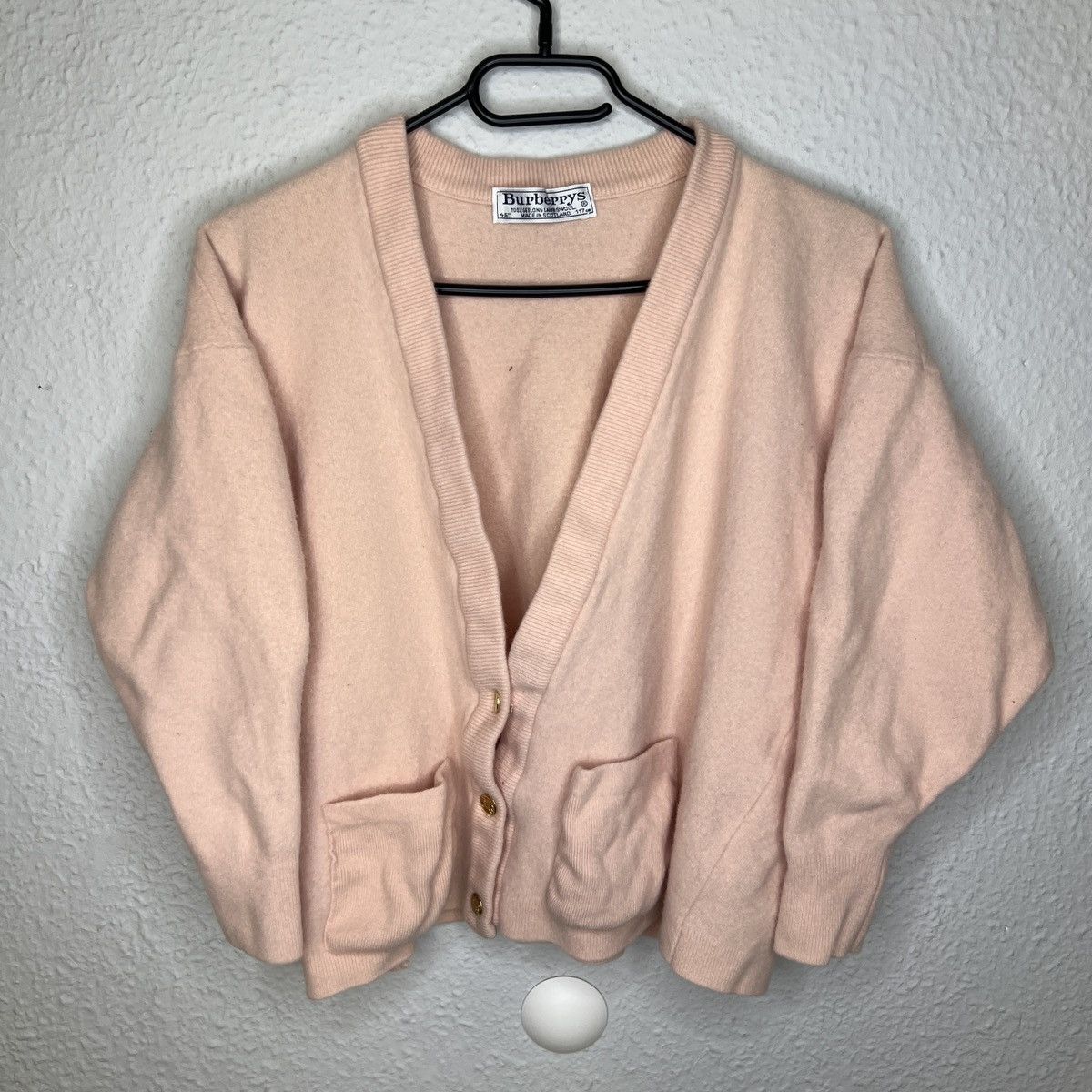 Burberry Burberry Vintage Cardigan Jumper Sweater Pink Wool Retro Y2K Size S / US 4 / IT 40 - 1 Thumbnail
