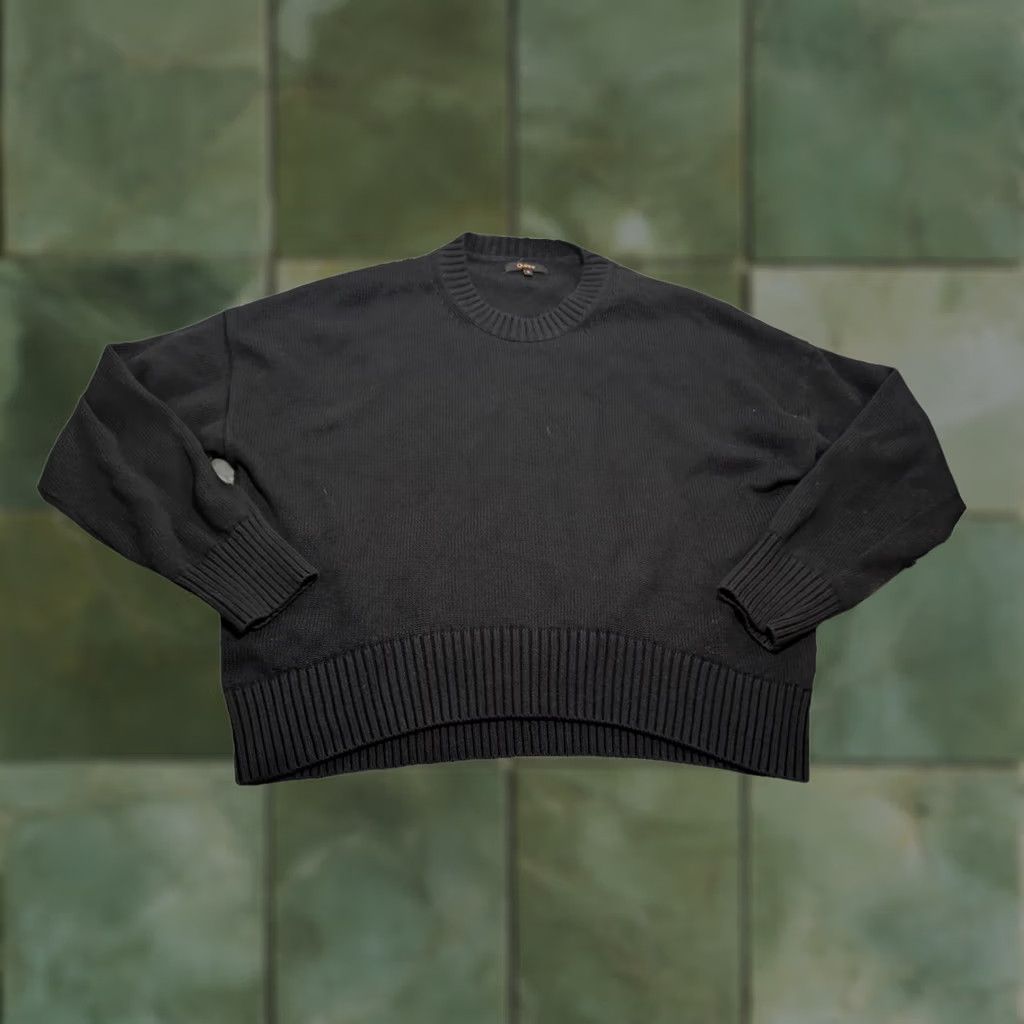Quince Quince Sweater Crew Neck 100% Organic Cotton Womens Large Black Vintage No Size S / US 4 / IT 40 - 1 Thumbnail