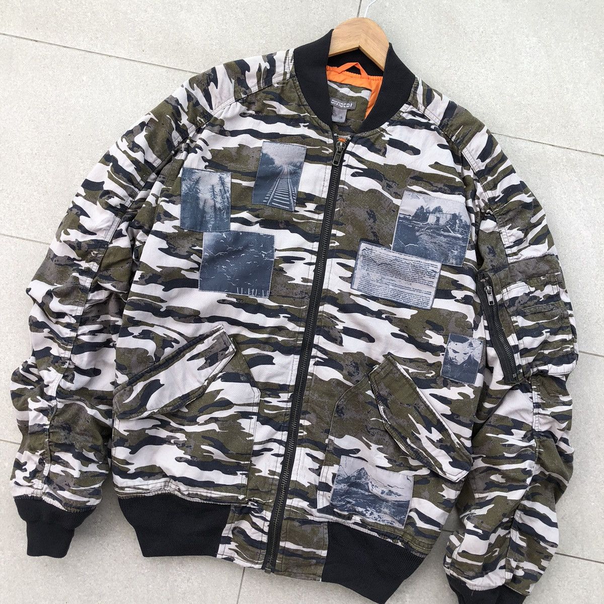 Japanese Brand VTG Divided Camo Bomber Jacket Raf Simons Archive Inspired Size US XL / EU 56 / 4 - 10 Thumbnail