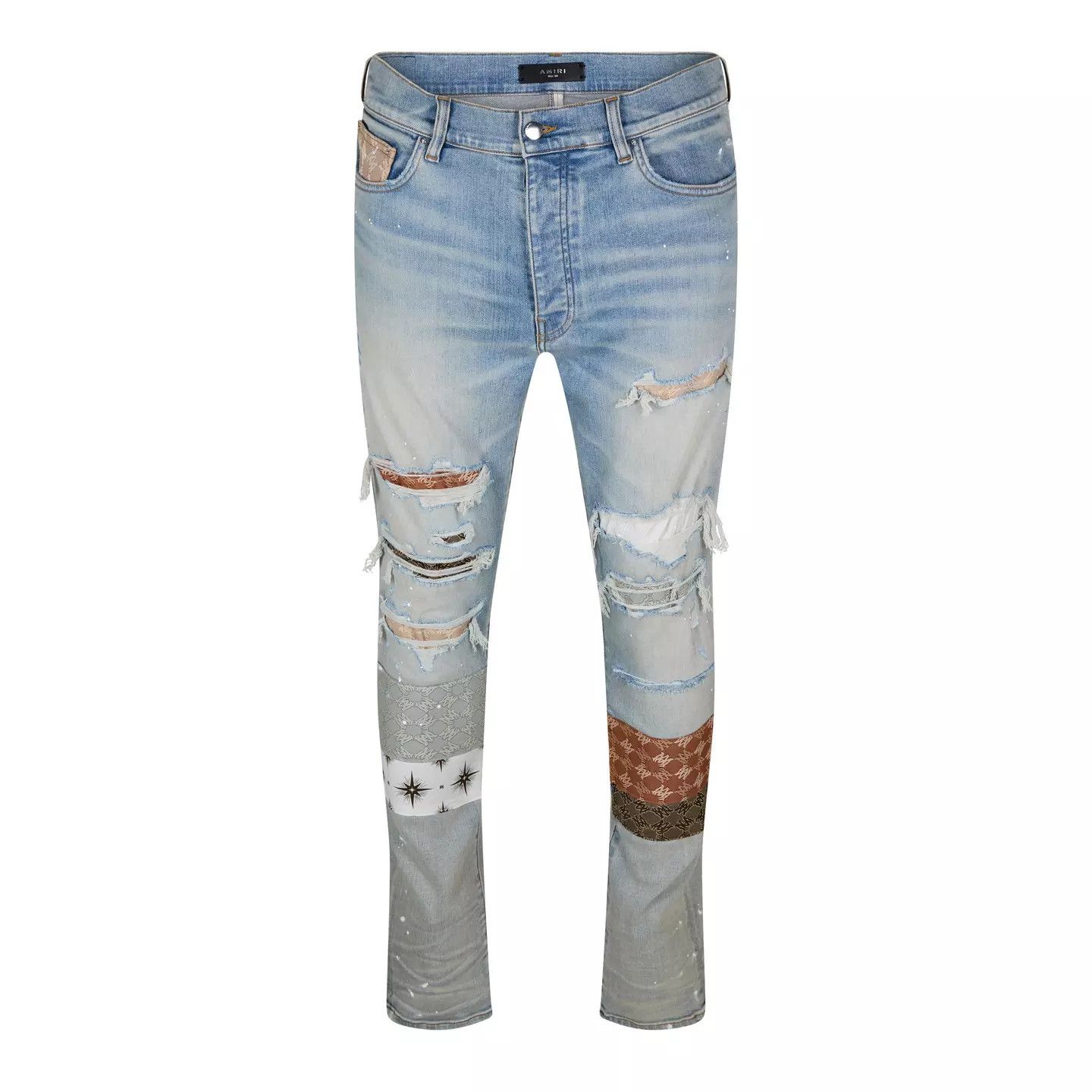 Amiri o1g2r1mq0426 Distressed Skinny Jeans in Antique Indigo Size US 34 / EU 50 - 1 Thumbnail